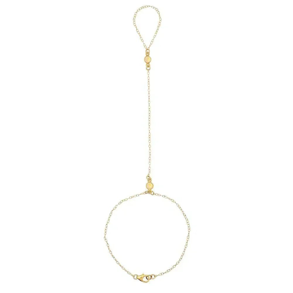 Gold-toned hand chain accessory worn by Scheana Shay in Vanderpump Rules article