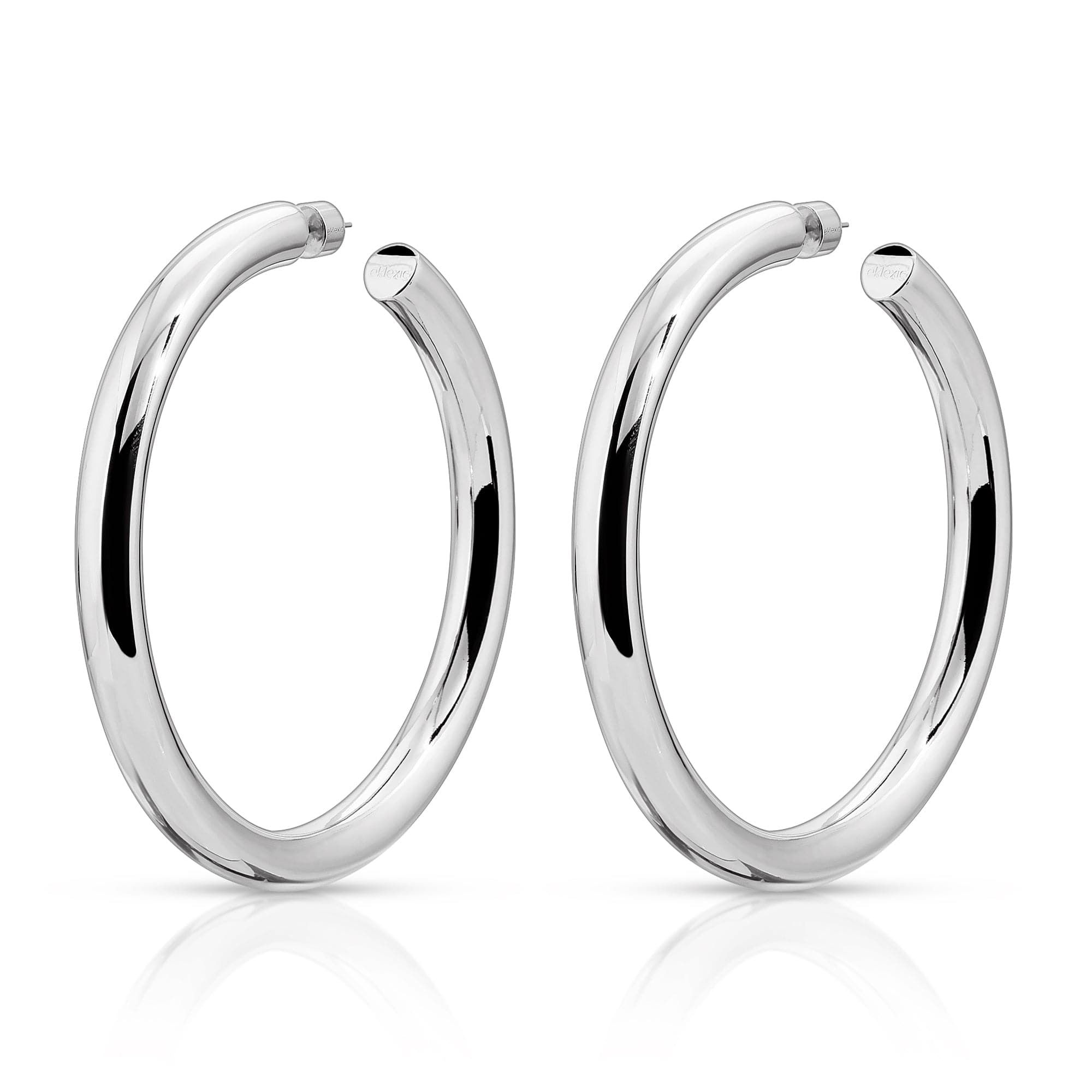 2 inch Kelly Hoops silver hoop earrings for a chic everyday look