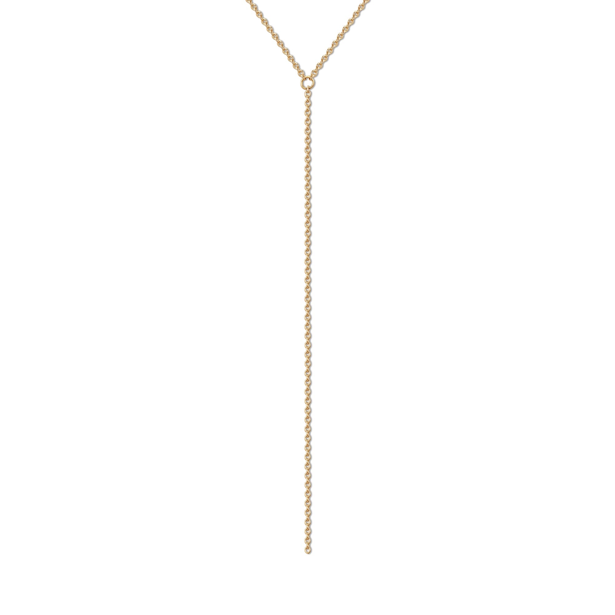 Micro Cable Link Chain Lariat - Chain Necklaces