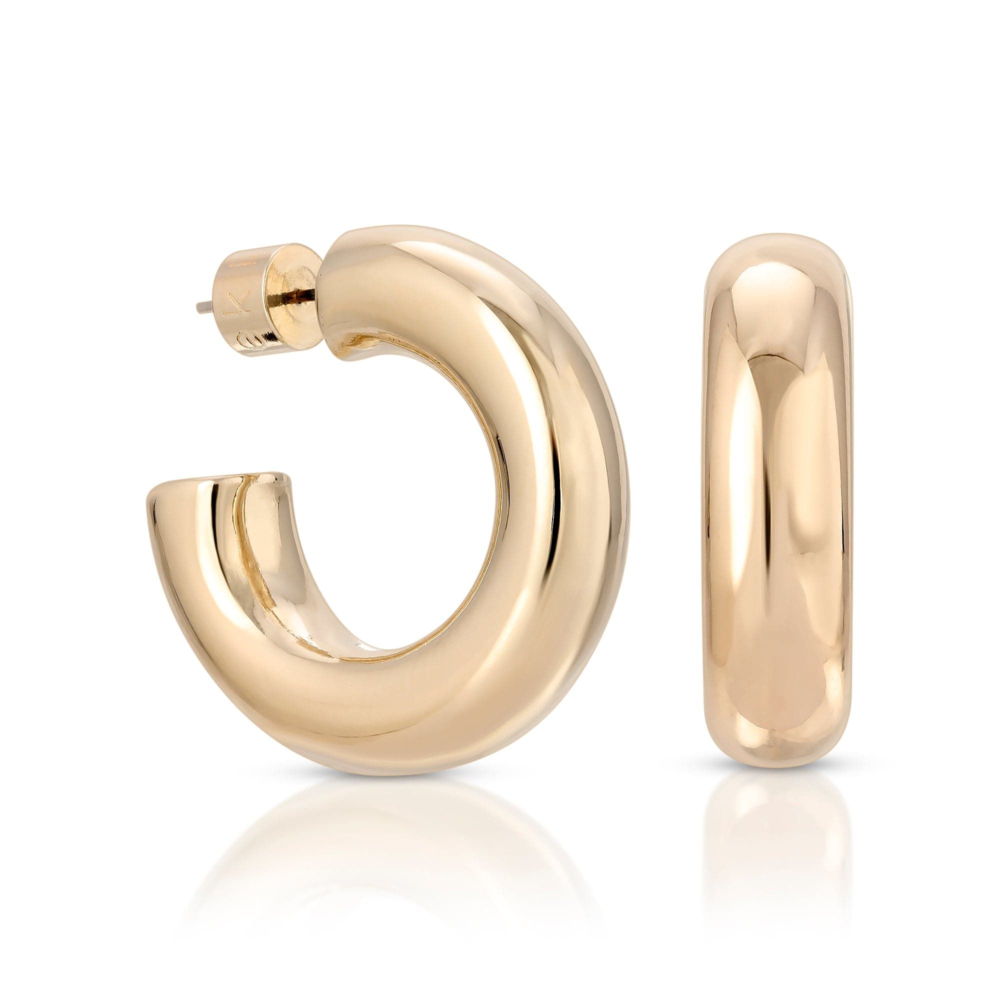 Gold Hoop Earrings from Baby Ryan Hoops collection, perfect for a cute look