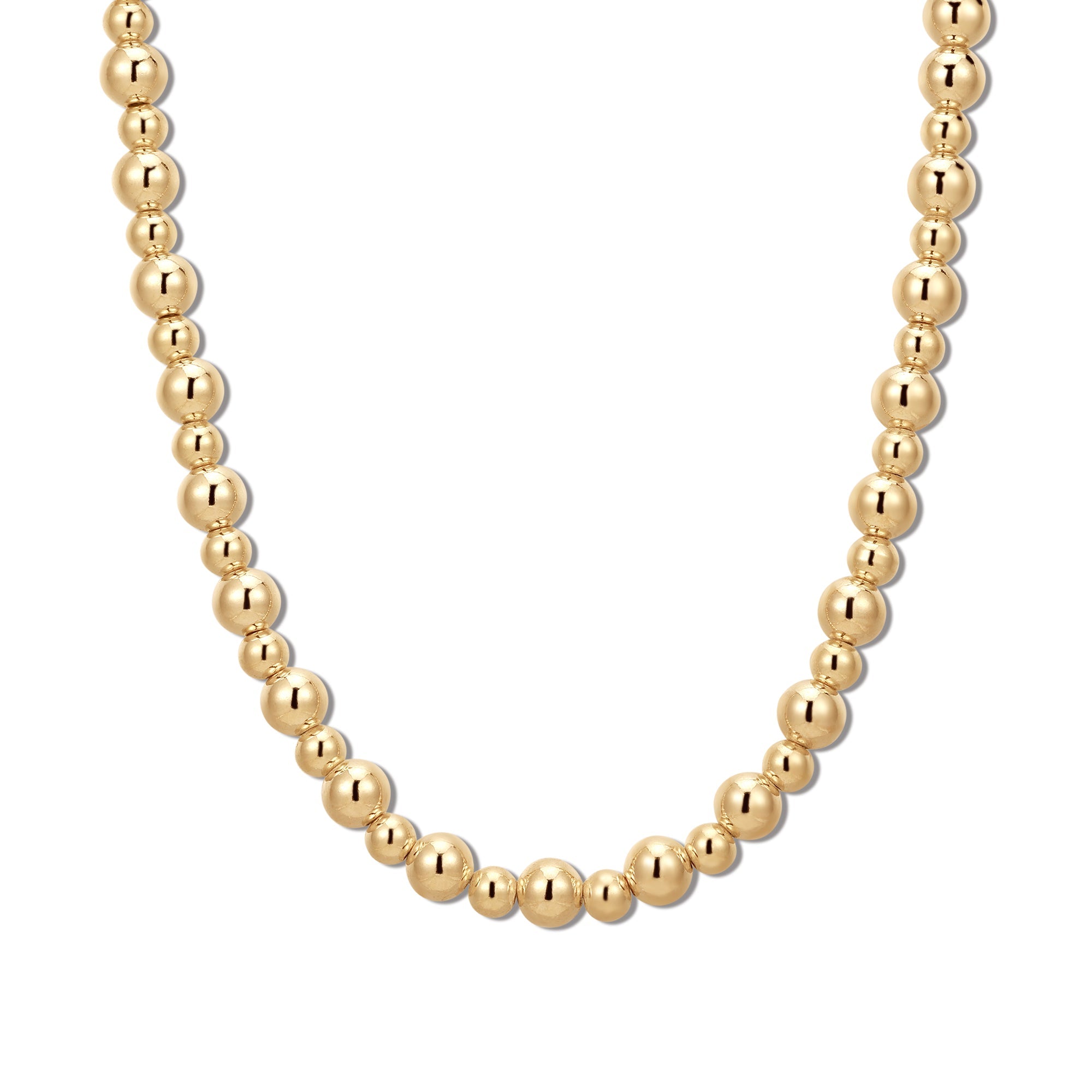 Gold beaded necklace from Beau Bead Necklace collection, perfect for any style