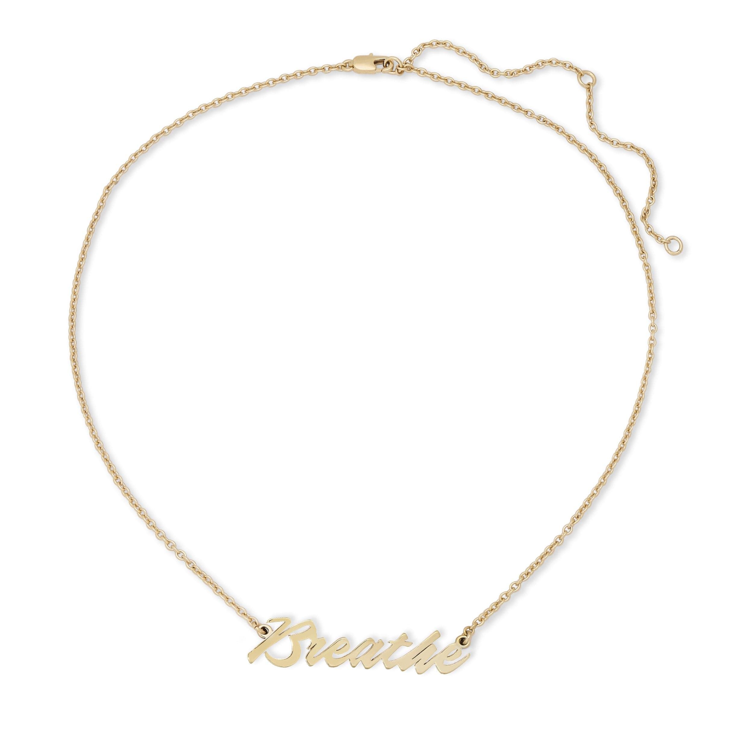 Gold Breathe Necklace showcasing elegant jewelry design and craftsmanship