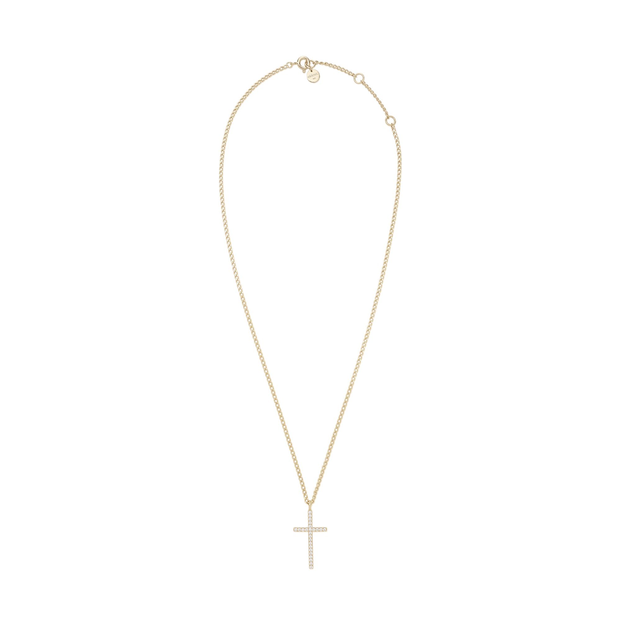 CZ Cross Pendant Necklace - Pendant Necklaces