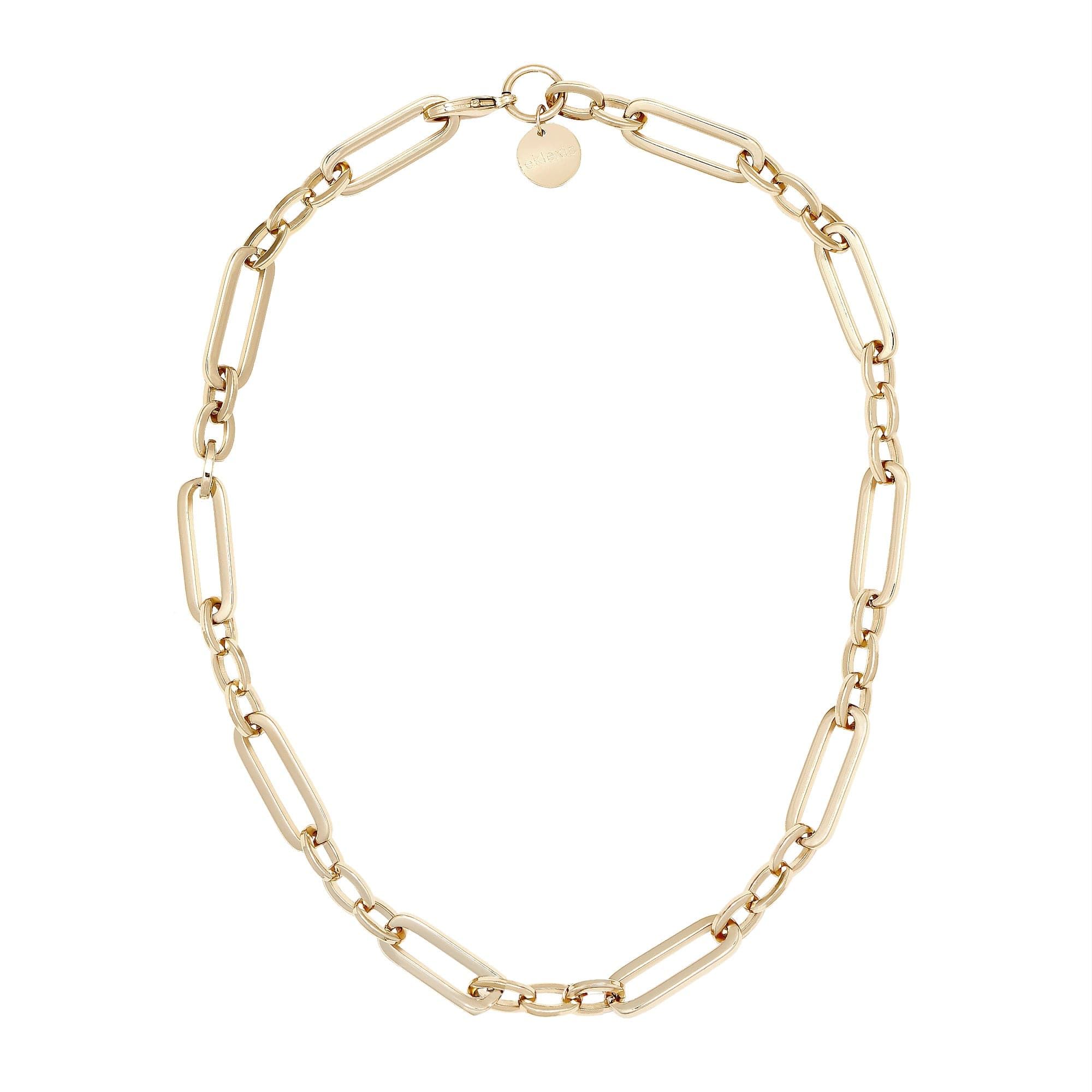 Gold-toned chain link necklace from the Dean Necklace collection