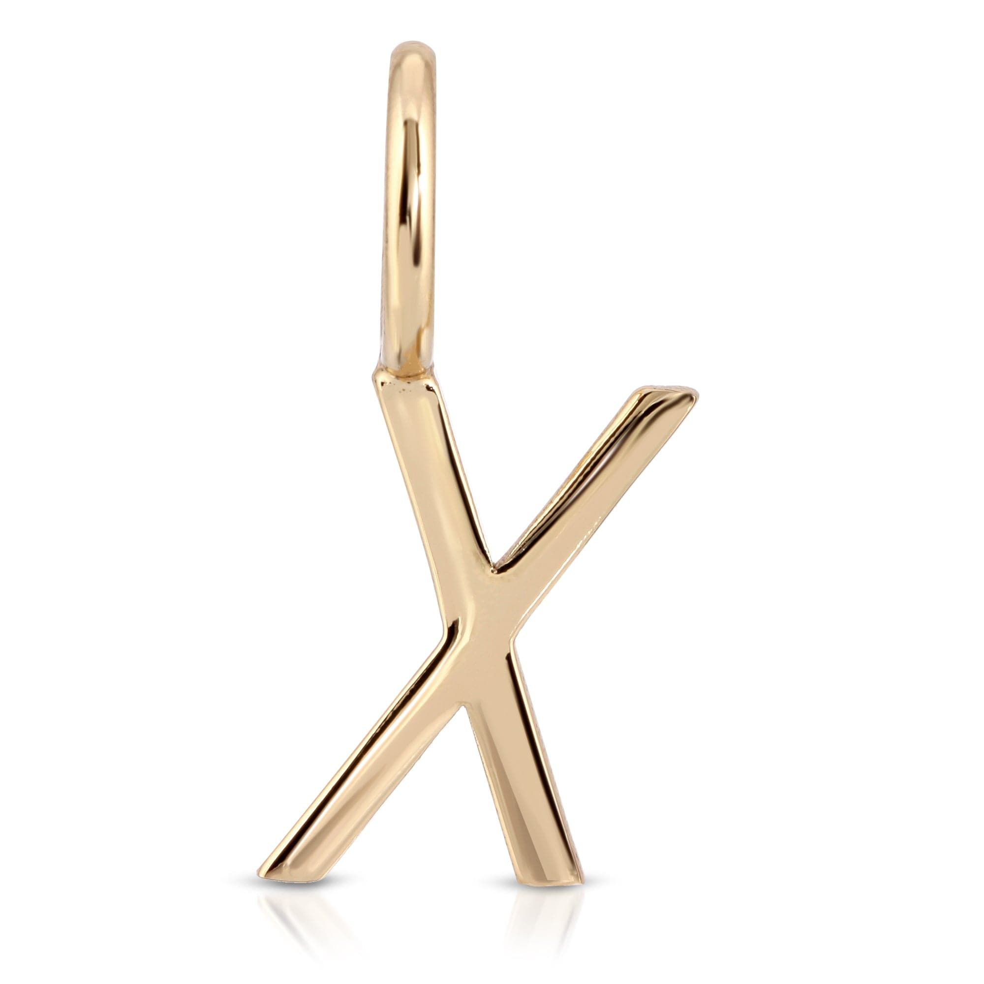 Gold Letter X Pendant from Essential Letters for a stylish necklace accessory