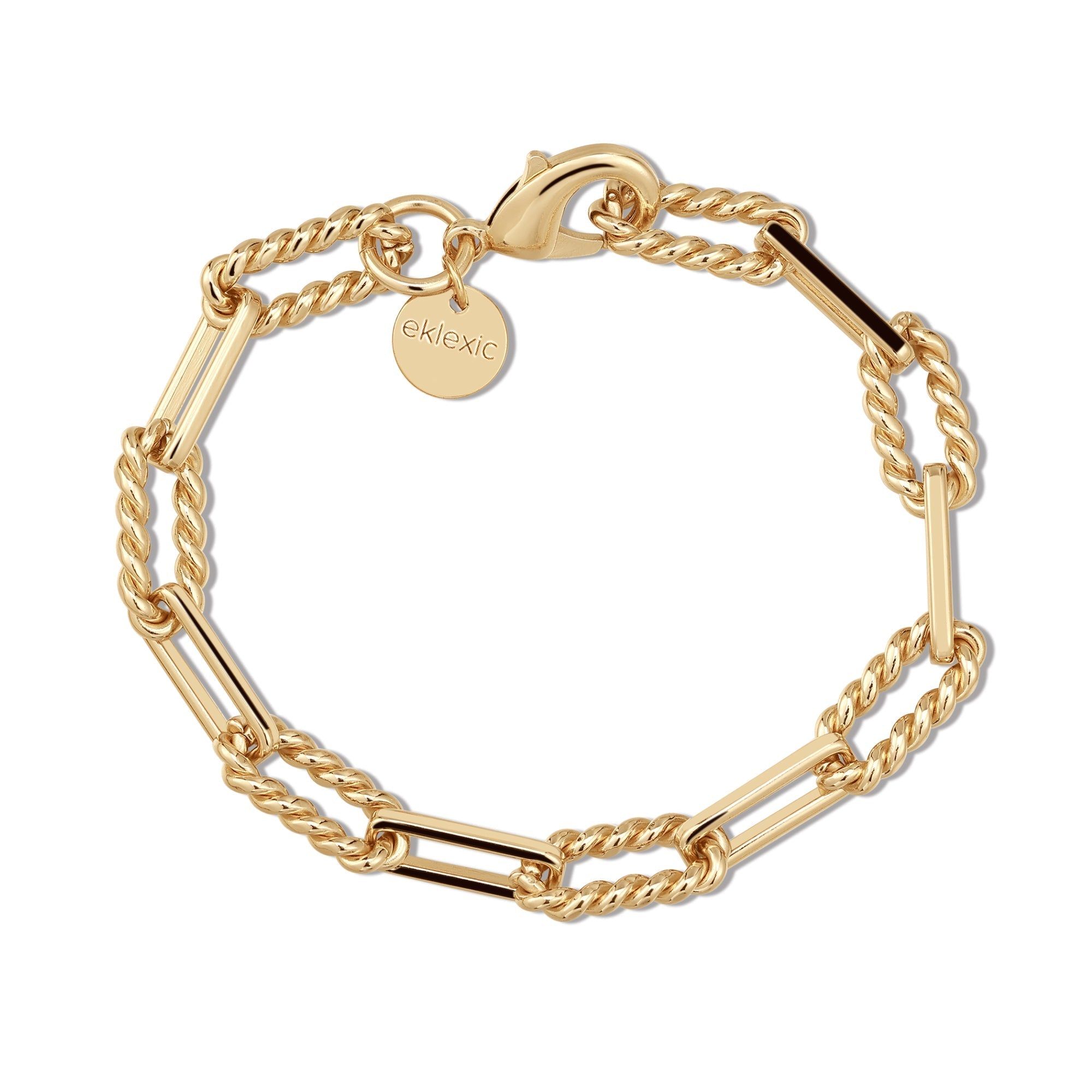 Gold-toned Link Bracelet from Enzo Bracelet collection for a stylish look