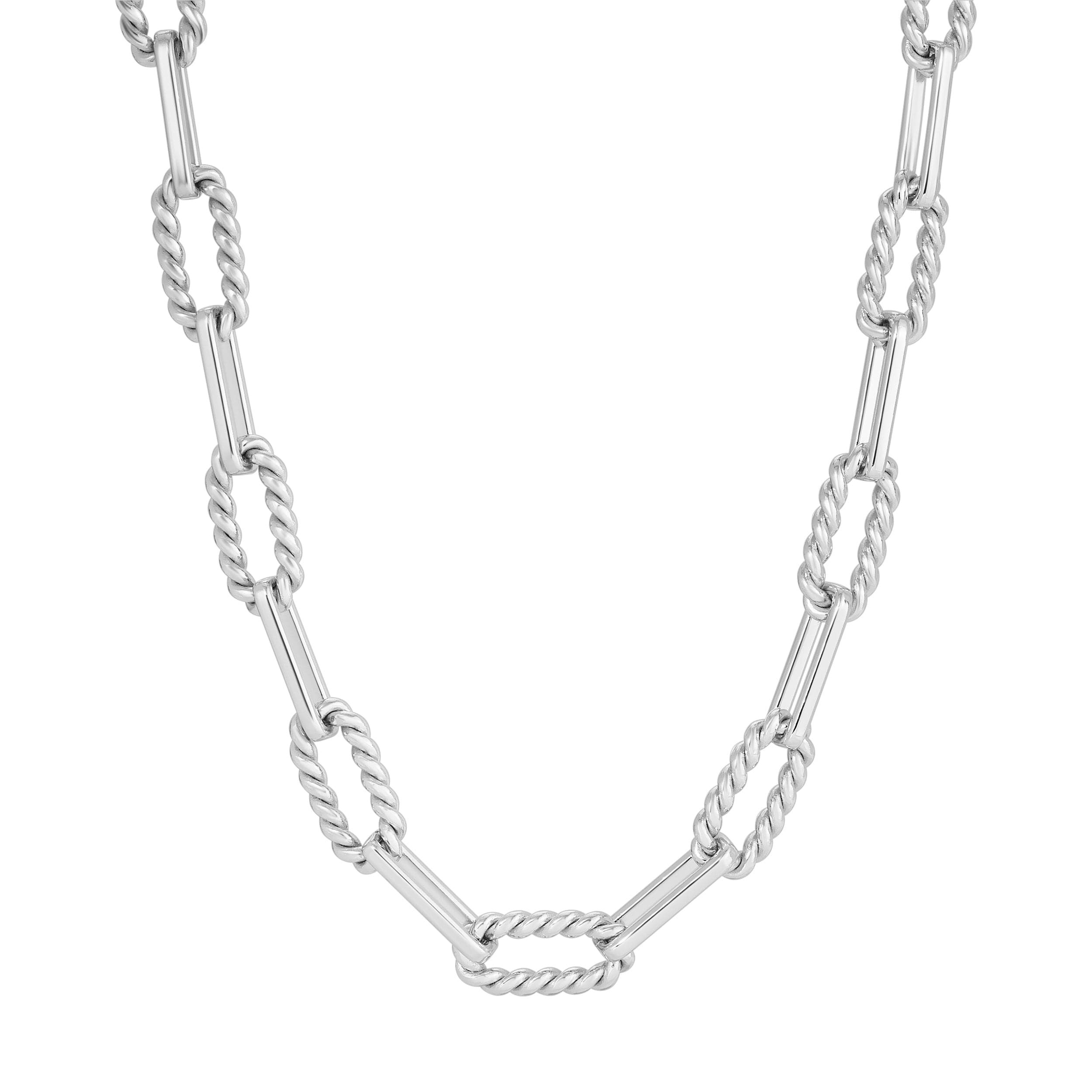 Silver twisted-link chain from Enzo Eyewear Chain for a stylish look
