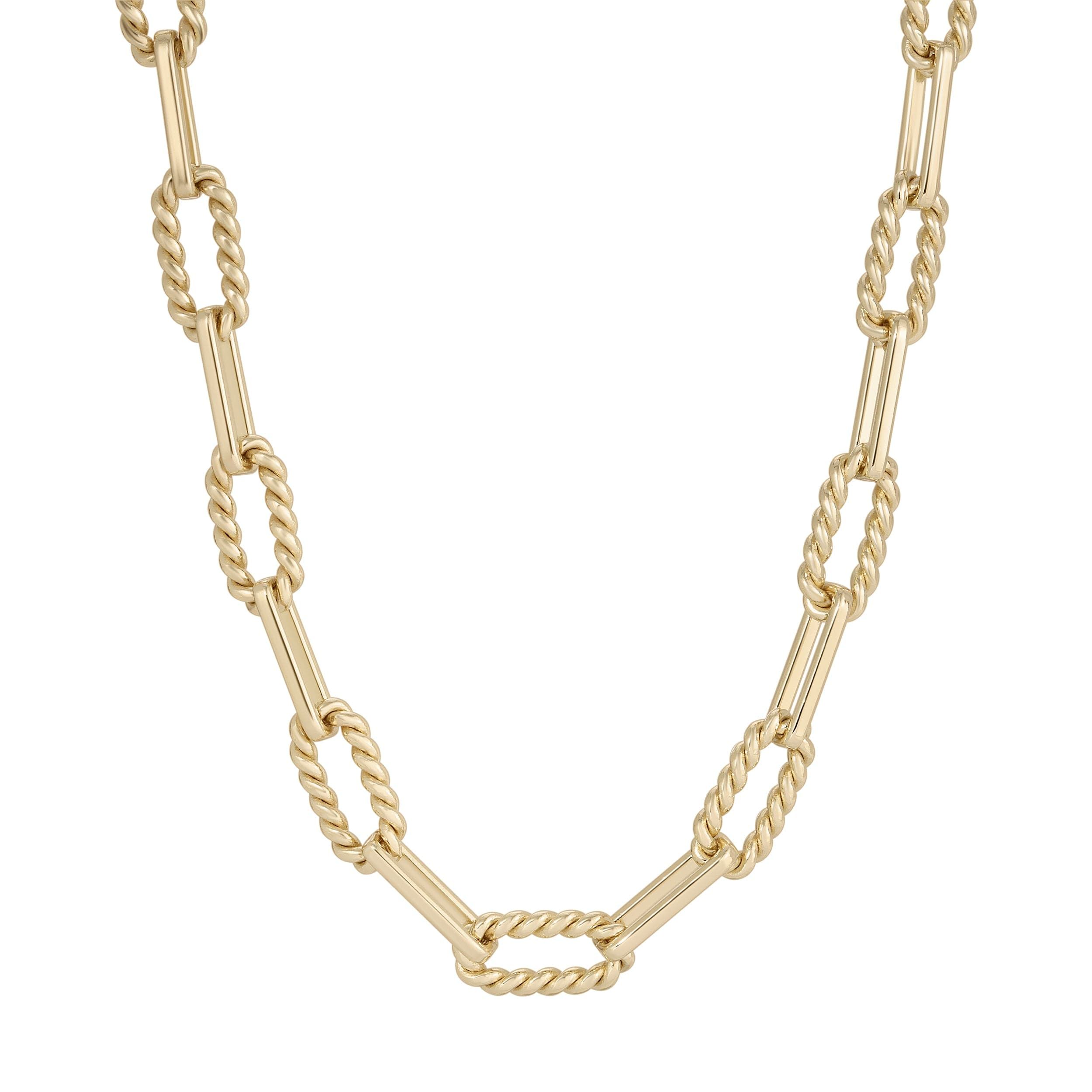 Enzo Necklace featuring a shiny gold chain necklace for a stylish look