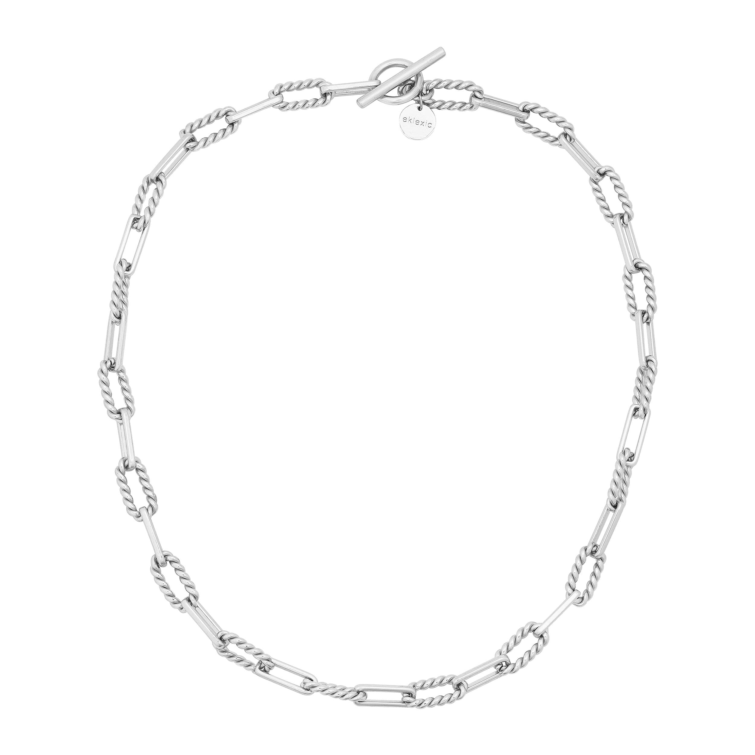 Silver chain-link necklace from the Enzo Toggle Convertible Lariat Necklace collection