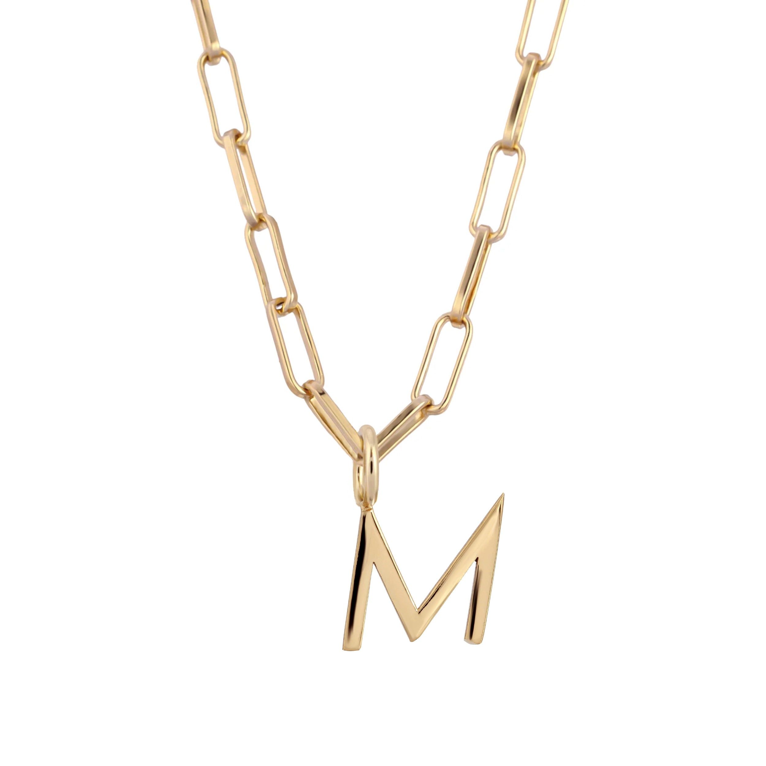 Essential Letter Charm Necklace - GOLD / M / 16’’ - Charm Necklaces