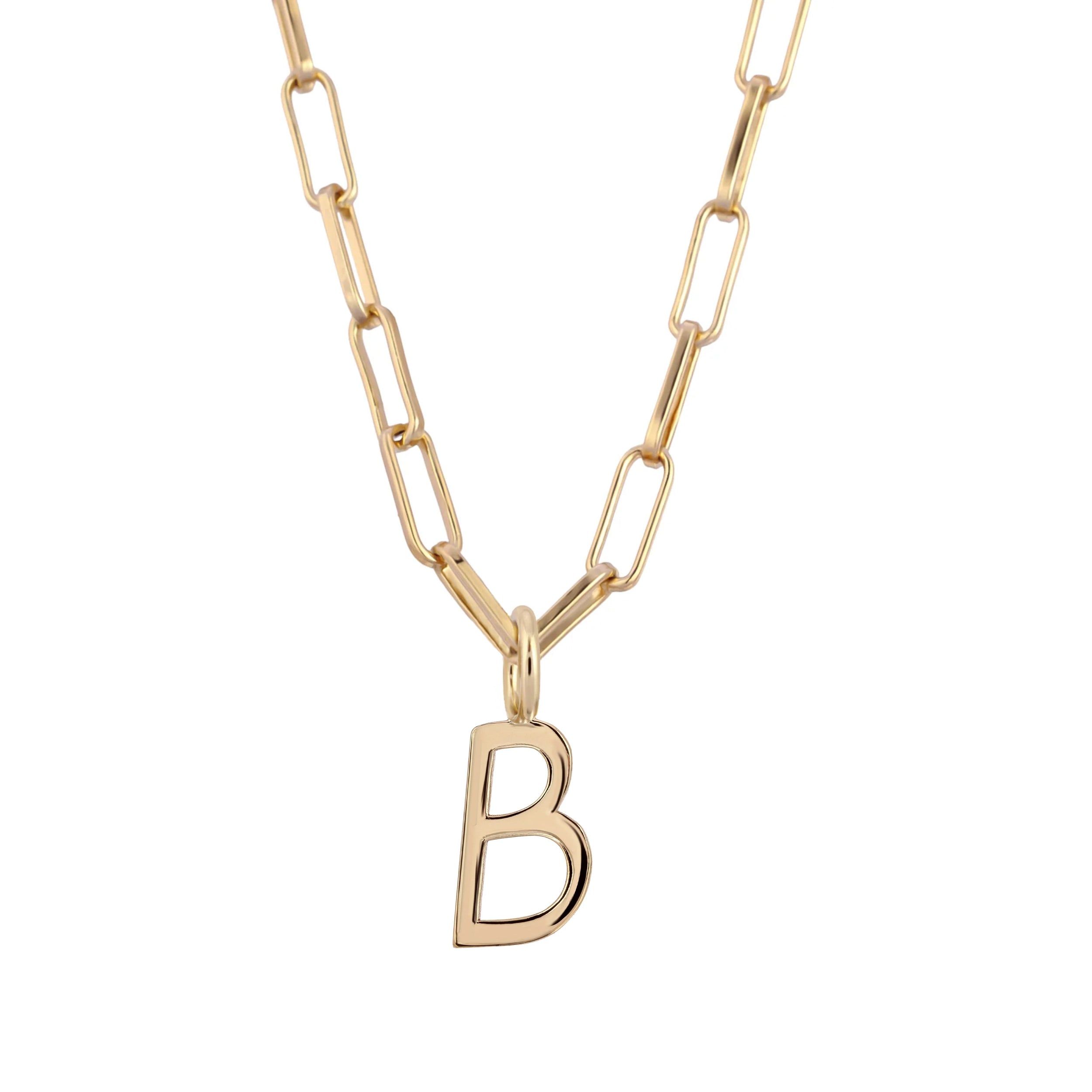 Essential Letter Charm Necklace - GOLD / B / 16’’ - Charm Necklaces