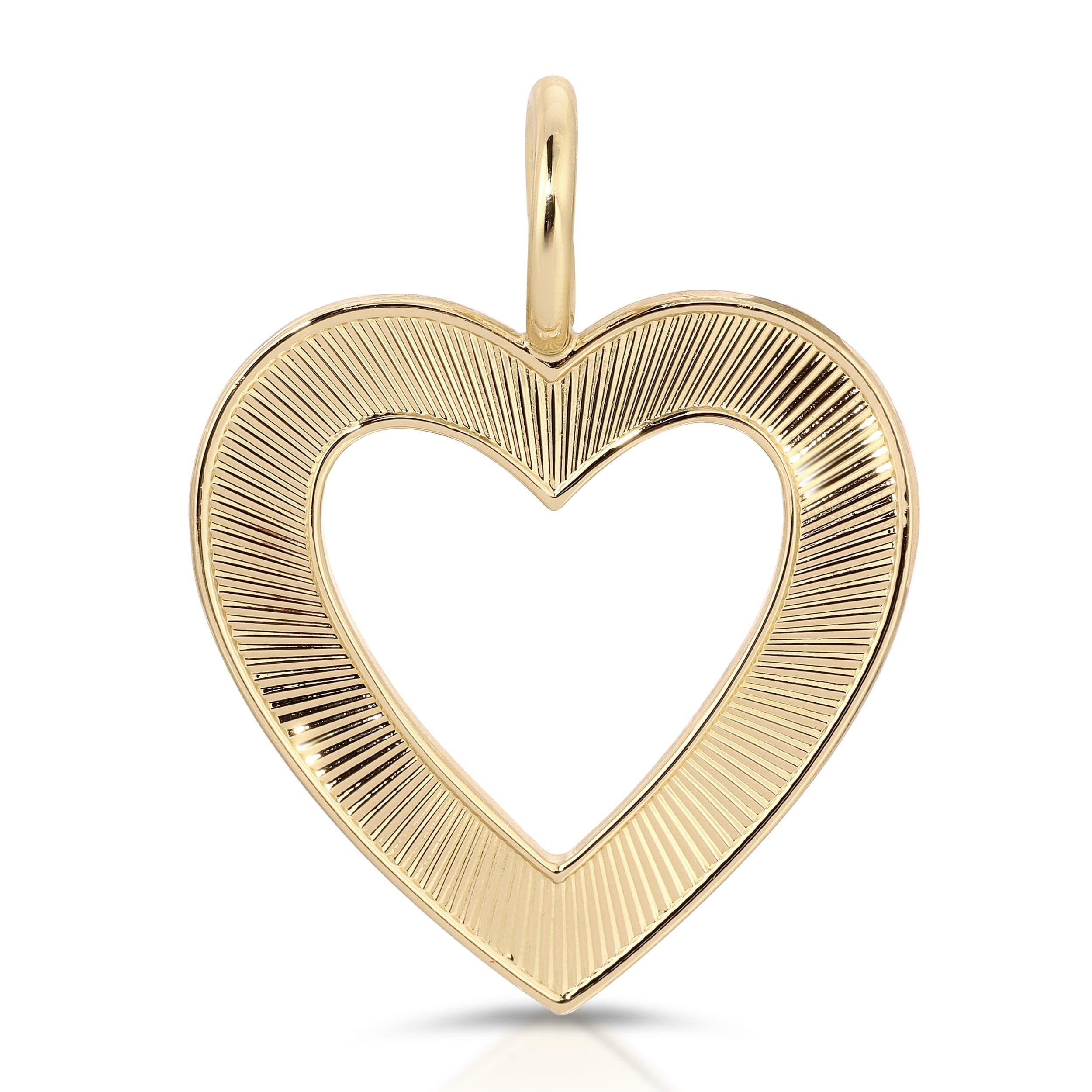 Gold heart pendant from Hannah Open Heart Pendant for a cute and elegant look