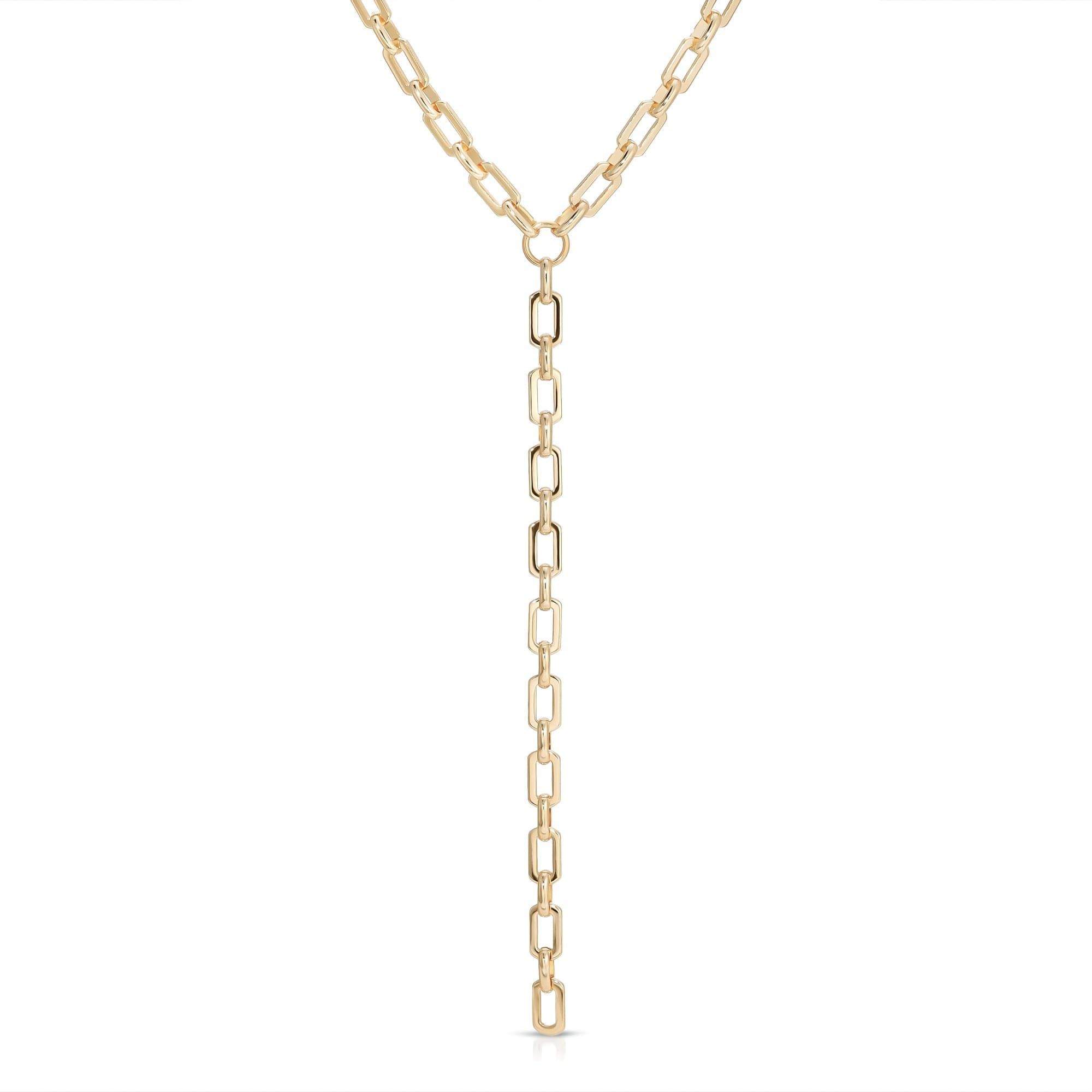 Gold-toned chain link necklace from Liv Lariat product line