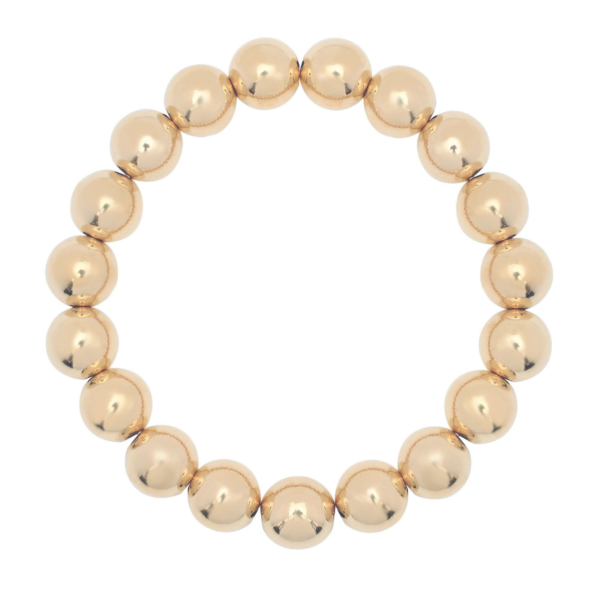 Gold bead bracelet from Large Gold Ball Bracelet collection, perfect for any style