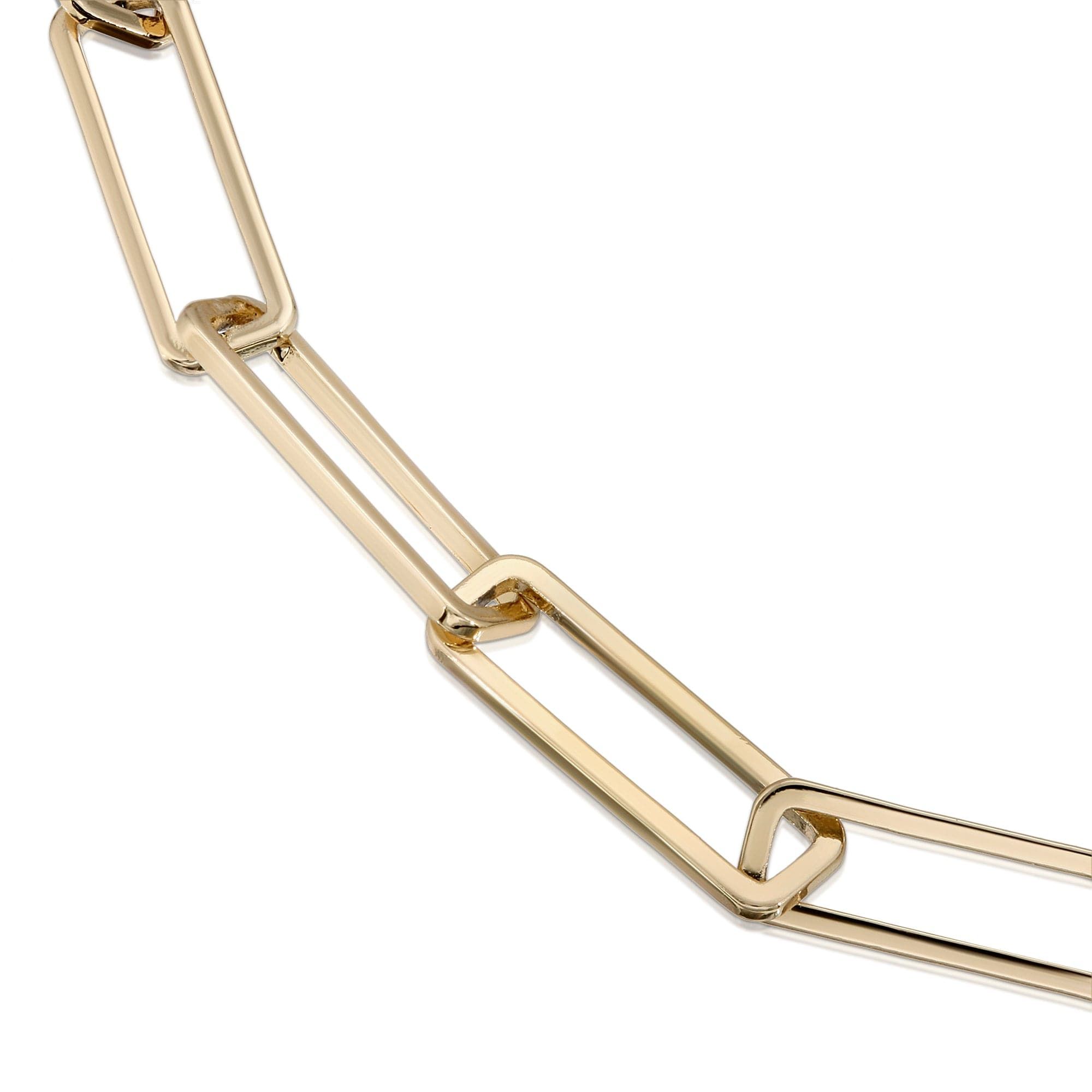 Gold-colored chain link necklace from Large Rectangle Link Chain Bracelet collection