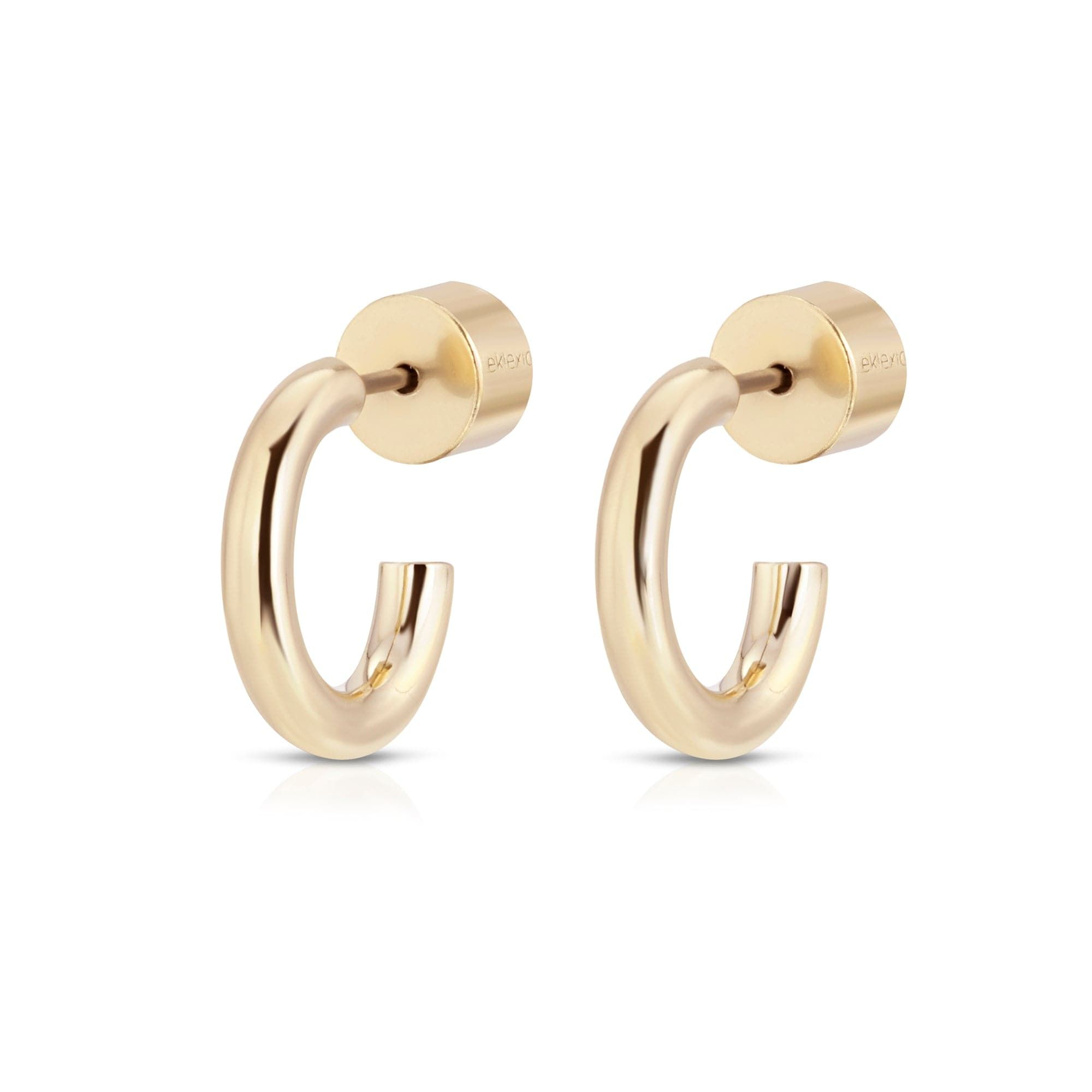 Gold hoop earrings from Lisa Huggie Hoops collection, perfect for any style game