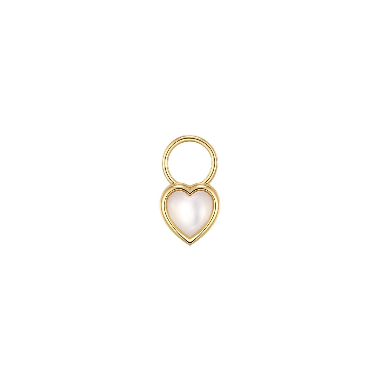 Gold heart pendant with Mother of Pearl Inlay from Mother Of Pearl Heart Hoop Charm
