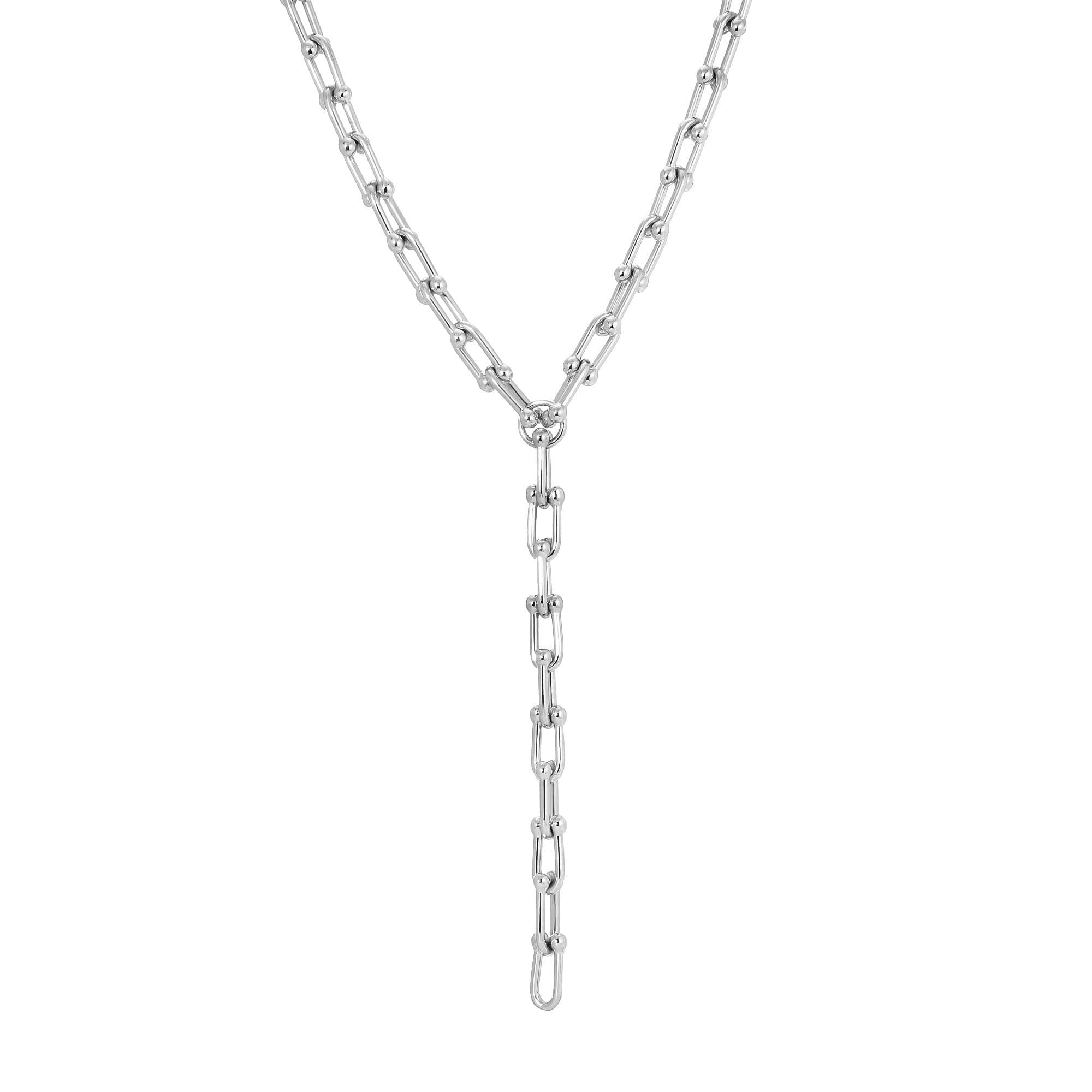 Silver chain Y-necklace from Margaux Lariat Necklace collection perfect for any look