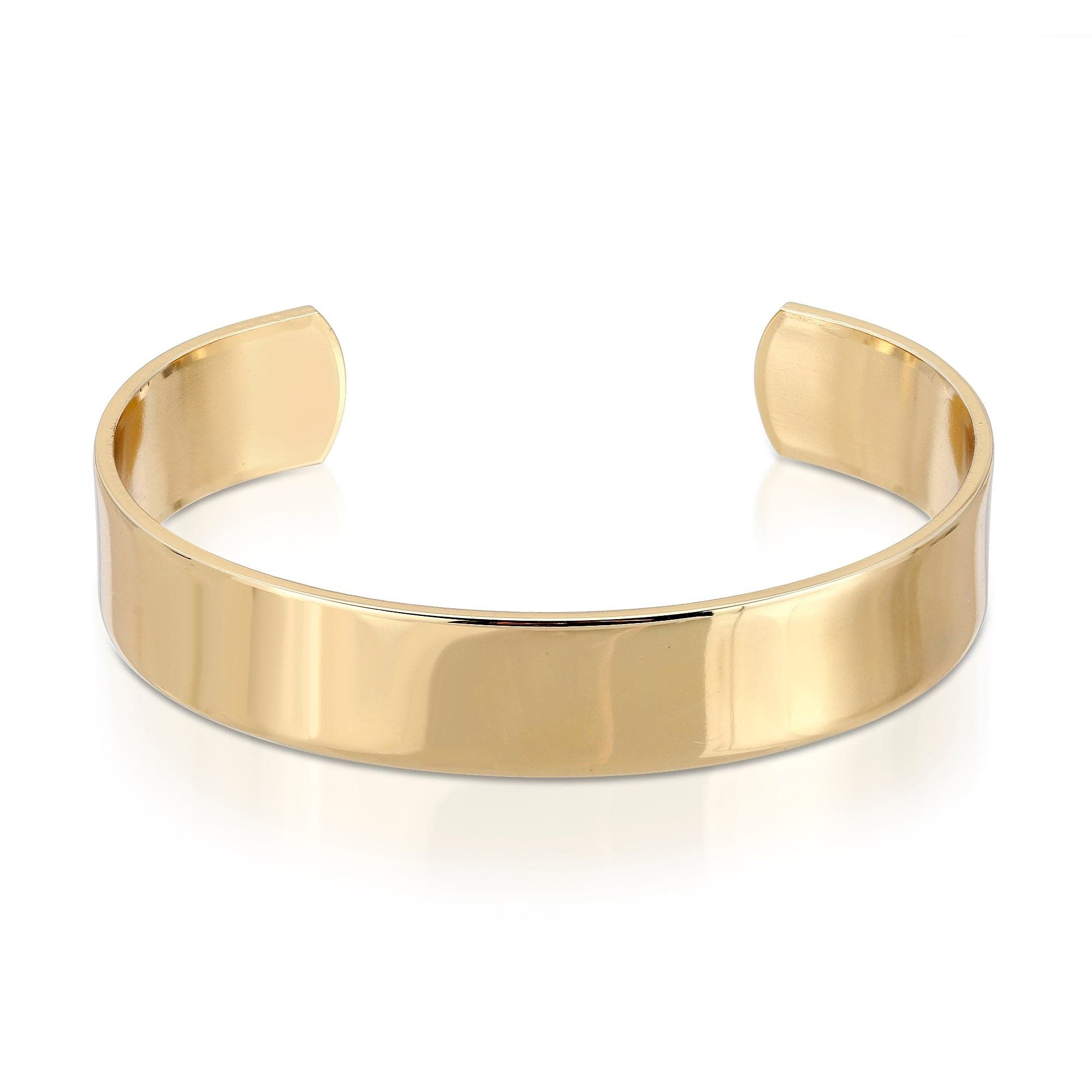 Gold-colored metal cuff bracelet from Mens 1/2 Inch Cuff stylish accessory for men