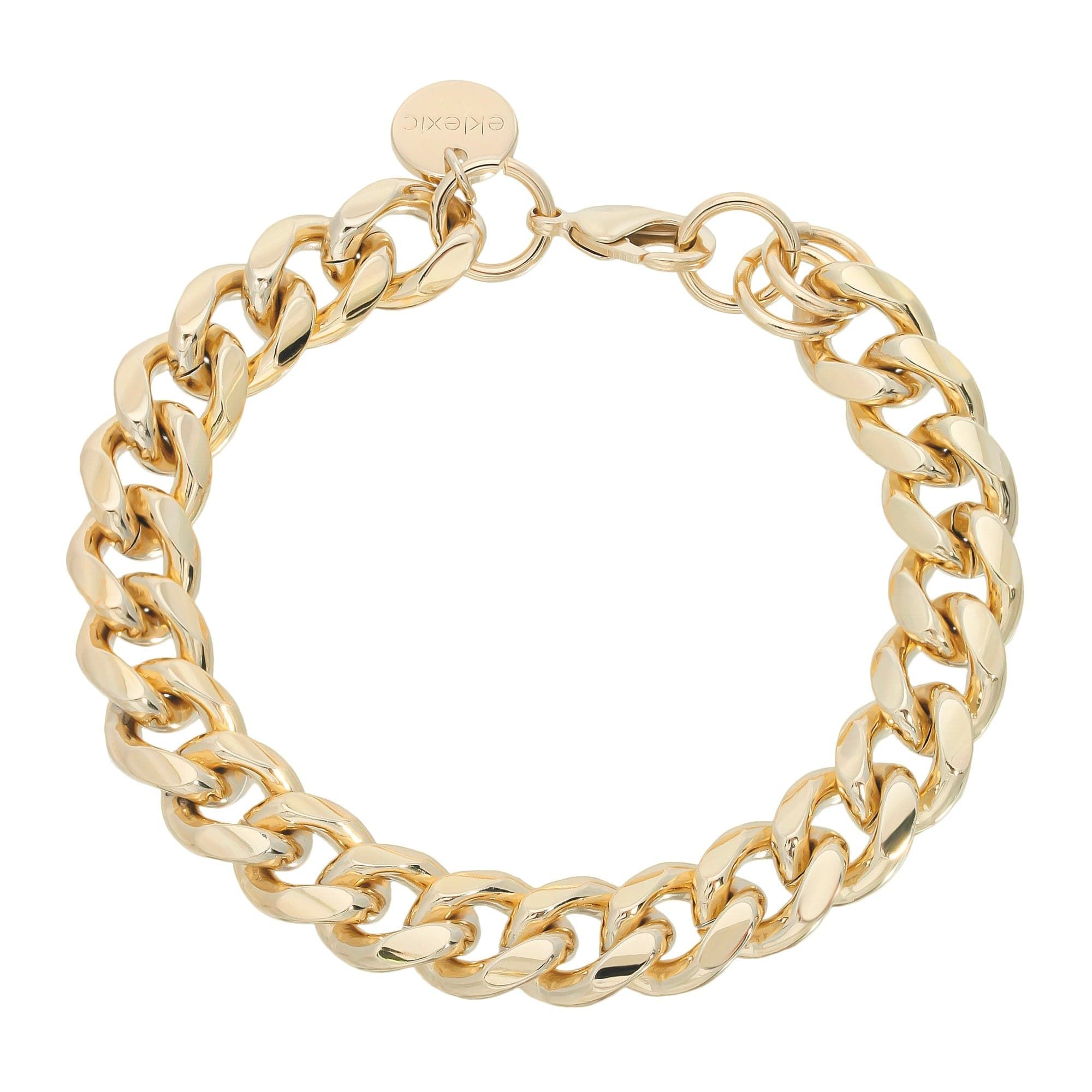 Gold-toned Cuban Link bracelet for Men - stylish jewelry accessory
