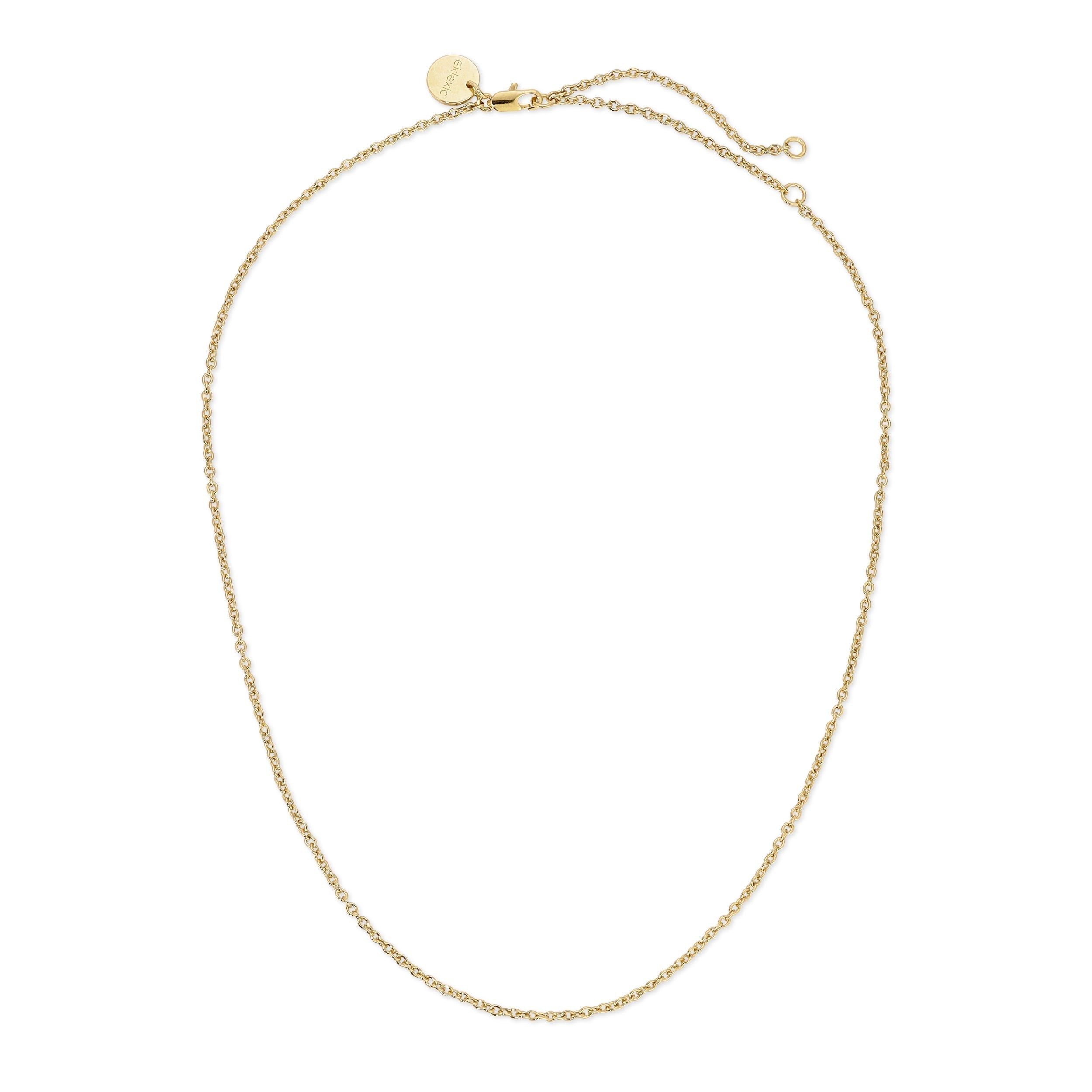 Gold chain necklace from the Micro Cable Link Chain collection showing shiny links