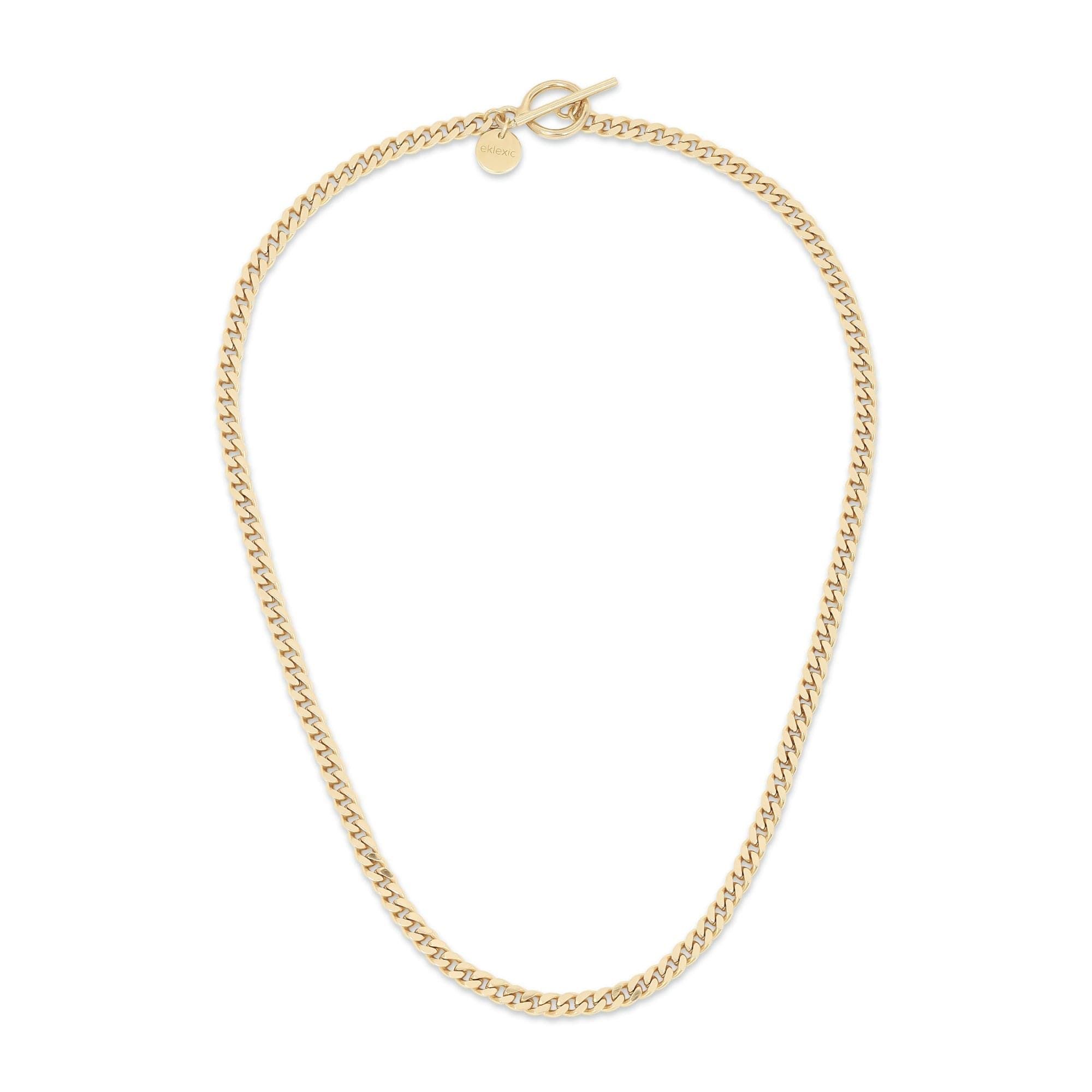 Gold-toned chain necklace with toggle clasp from Micro Link Curb Chain Convertible Lariat
