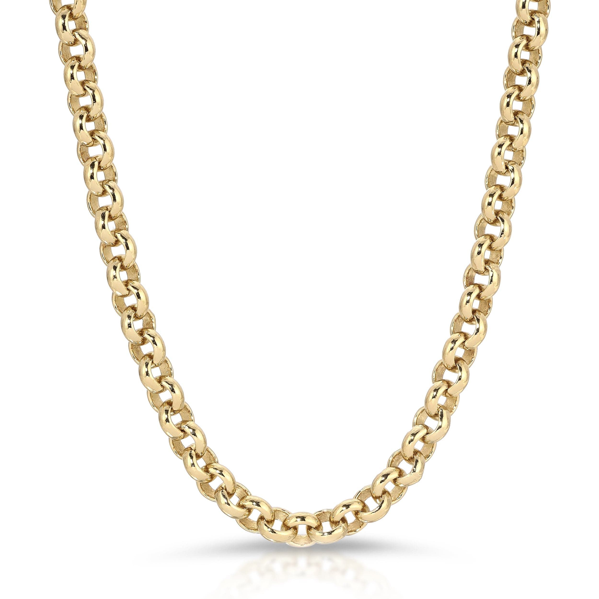 Gold chain necklace from the Micro Royal Rolo Chain Necklace collection