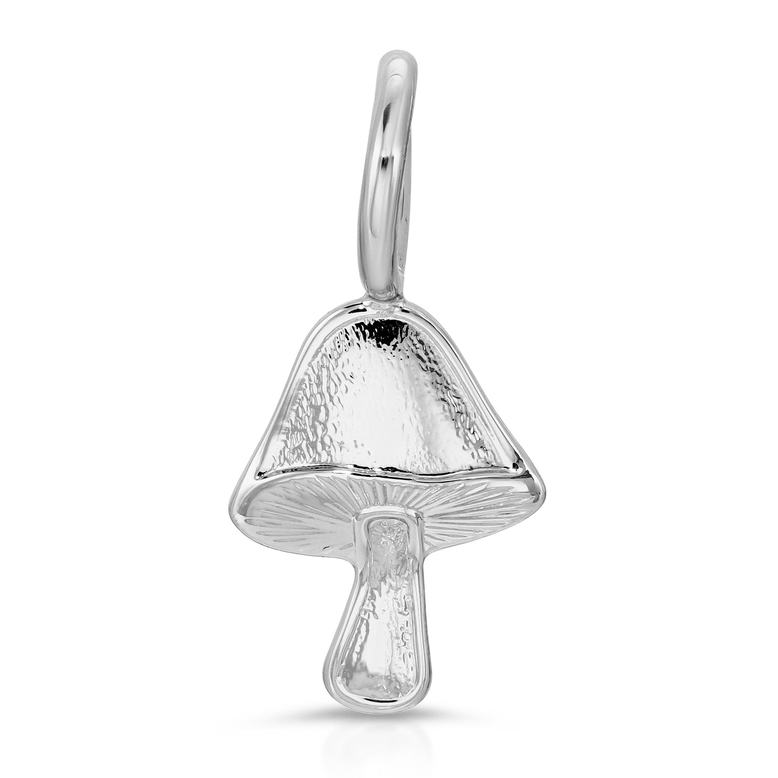 Silver Mushroom Pendant from Mini Mushroom Charm, cute and stylish jewelry piece