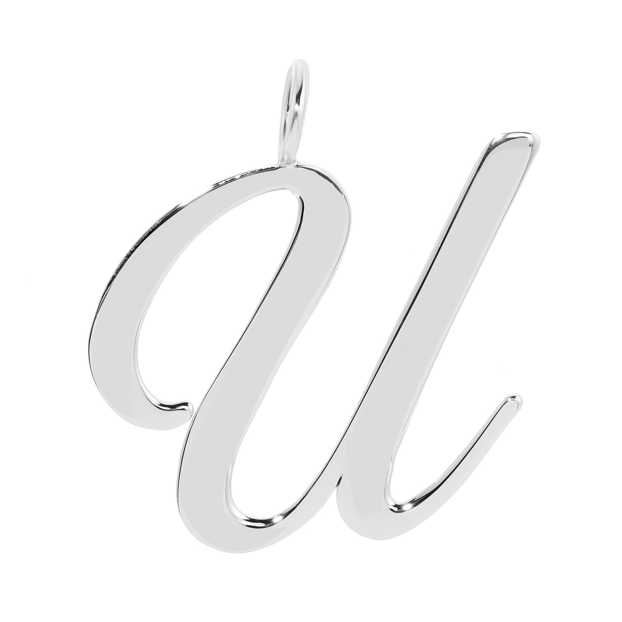 Silver letter U pendant from Silver Large Letter Pendants product line