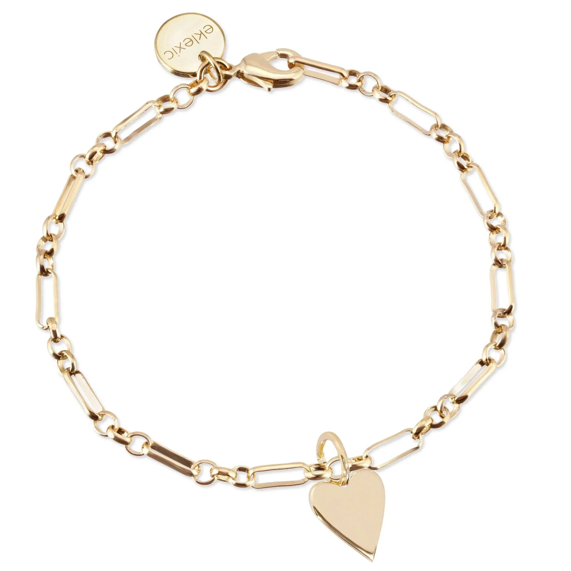 Gold-toned chain bracelet with Heart Charm from Small Helena & Small Multi Link Collection