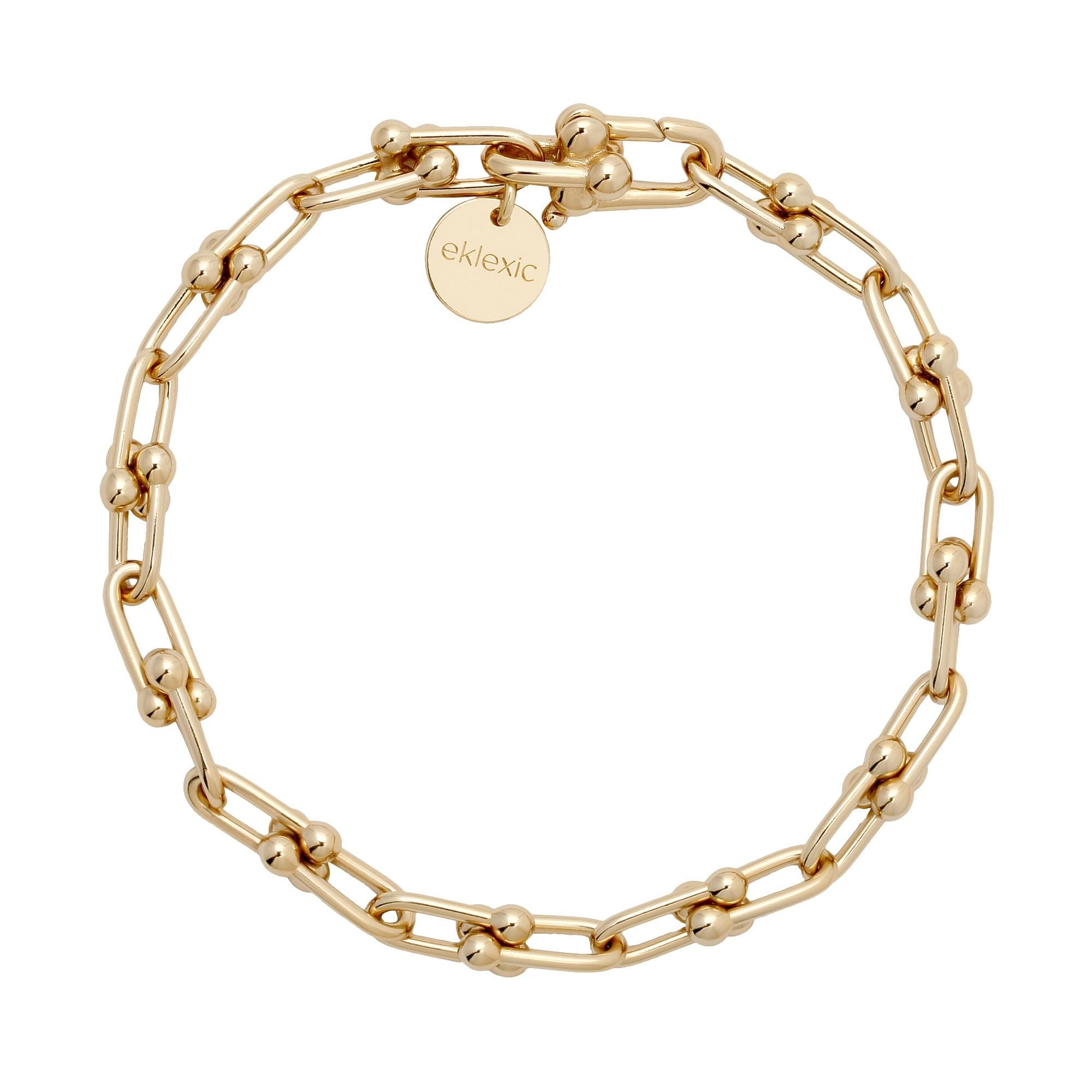 Gold-toned chain link bracelet from the Small Margaux Bracelet collection