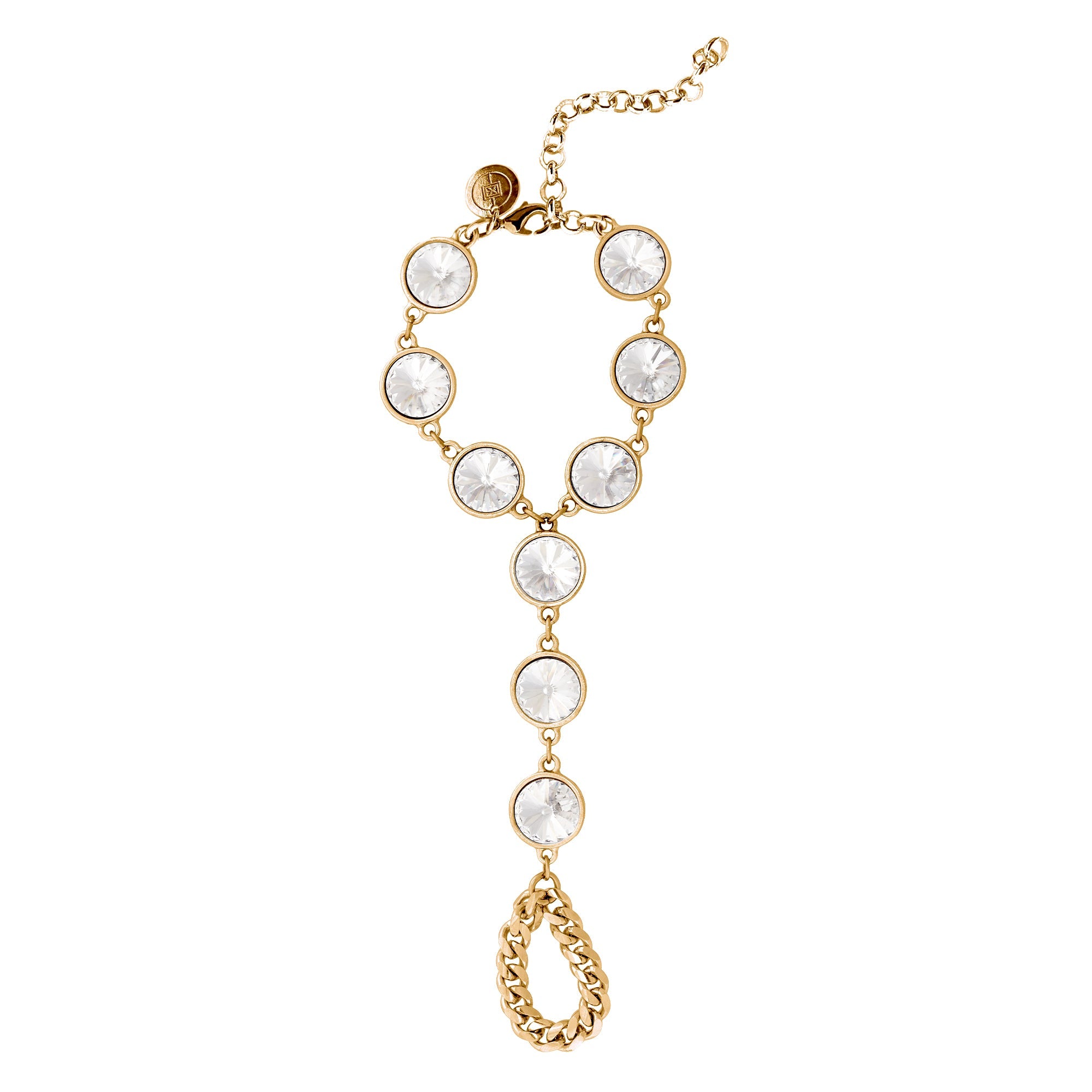 Show Stopper Crystal Hand Chain - eklexic