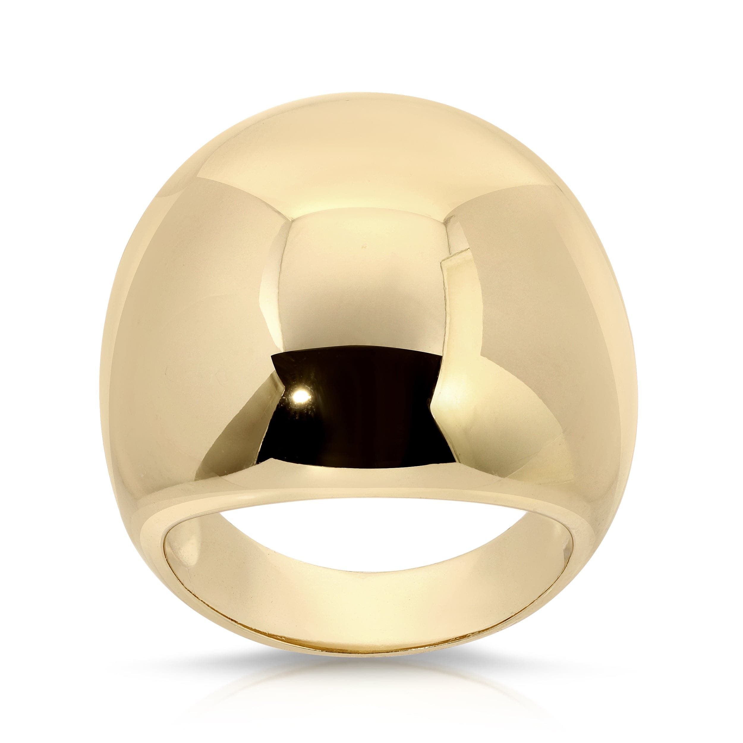 Polished yellow gold dome ring from XL Domed Ring collection