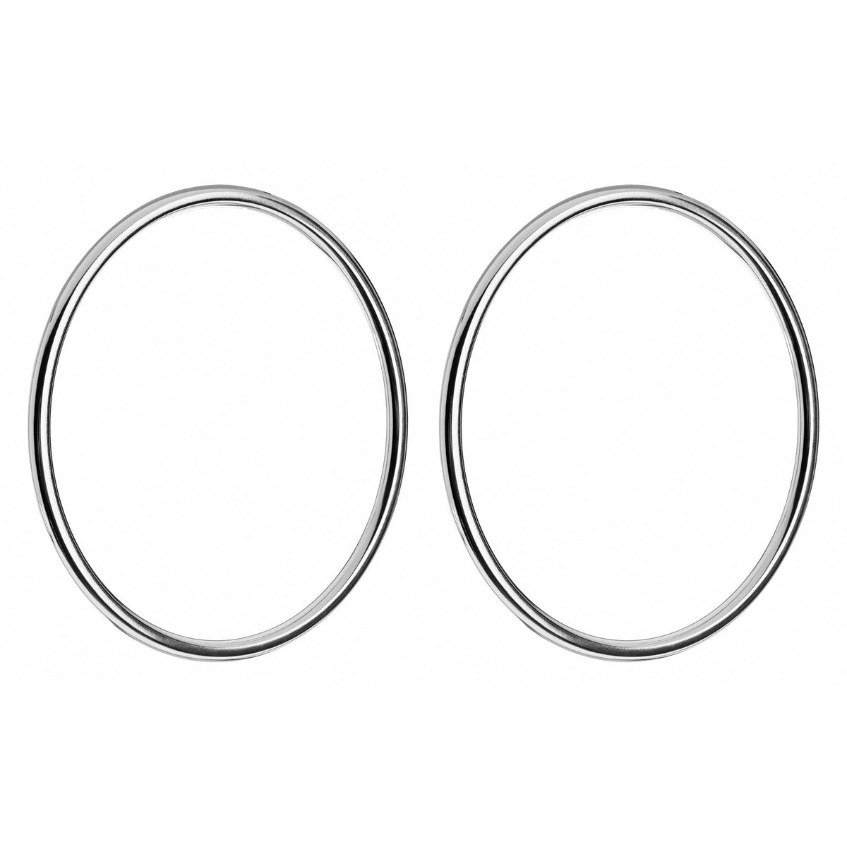 Silver hoop earrings from XL Mia Earrings collection perfect for casual or fancy looks