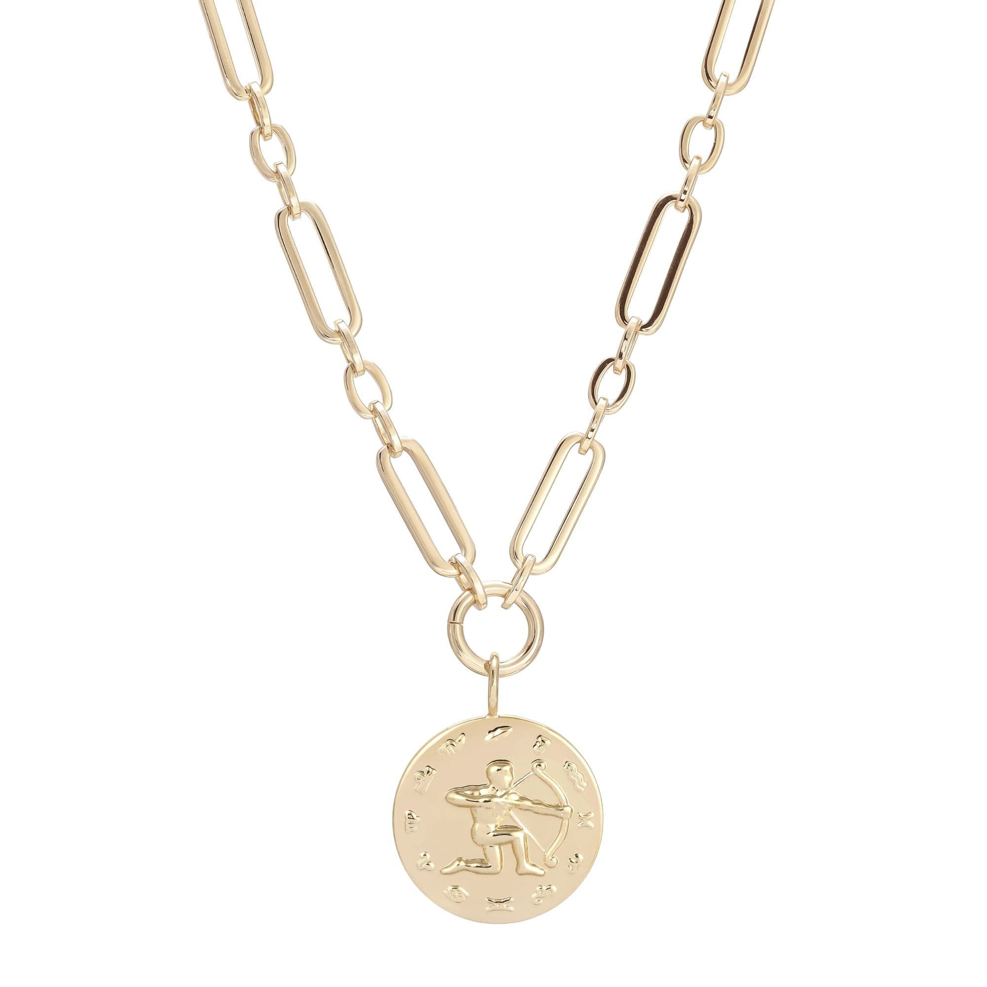 Gold-toned Sagittarius pendant necklace from Zodiac Pendant Necklace collection