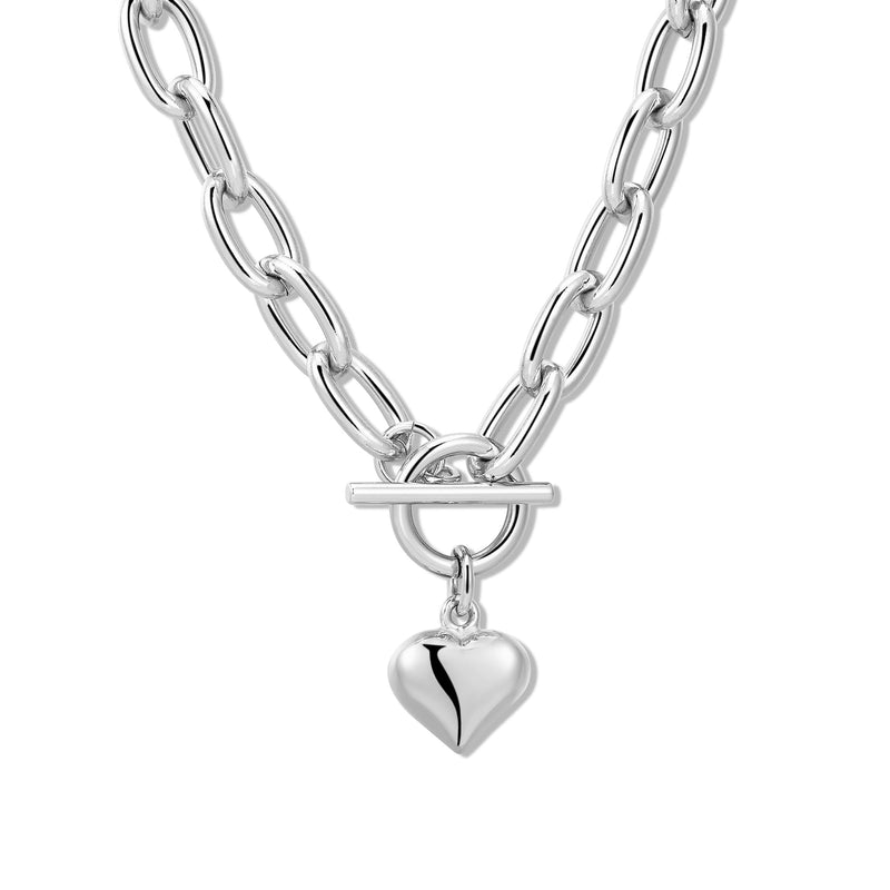 Alana Puffy Heart Charm Necklace