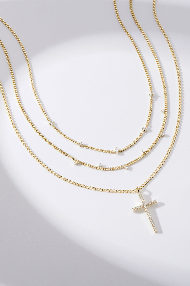 Cz Cross Pendant Necklace