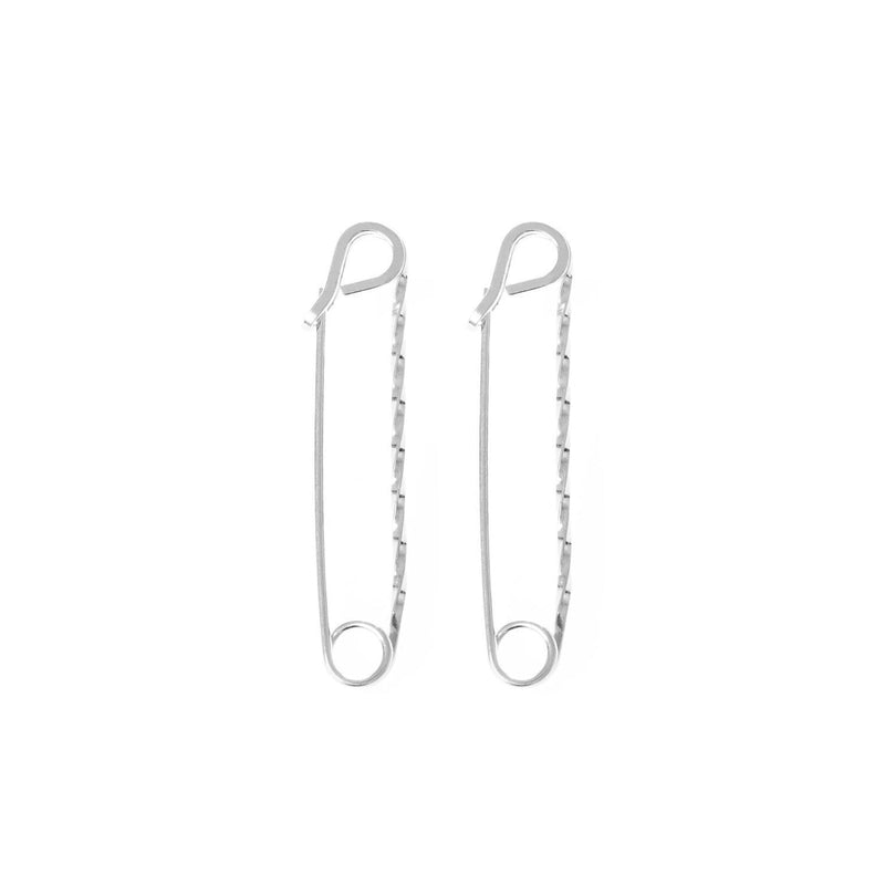 Medium Twisted Safety Pin Earrings