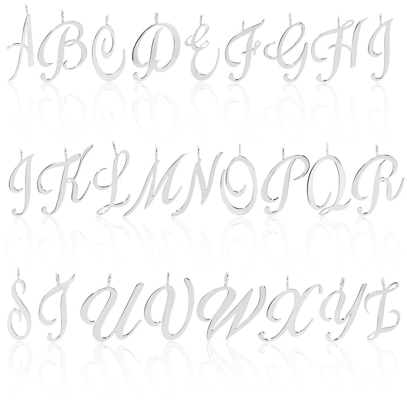 Silver Large Letter Pendants
