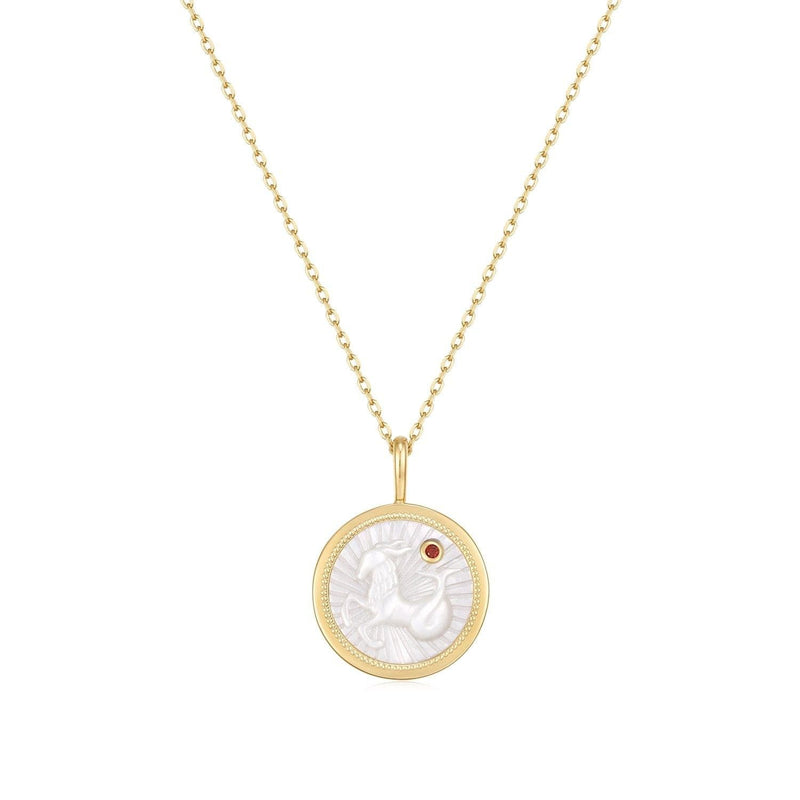 ZODIAC CAPRICORN MOTHER OF PEARL NECKLACE