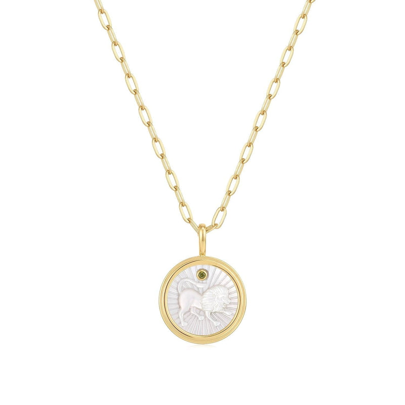 ZODIAC LEO MOTHER OF PEARL NECKLACE