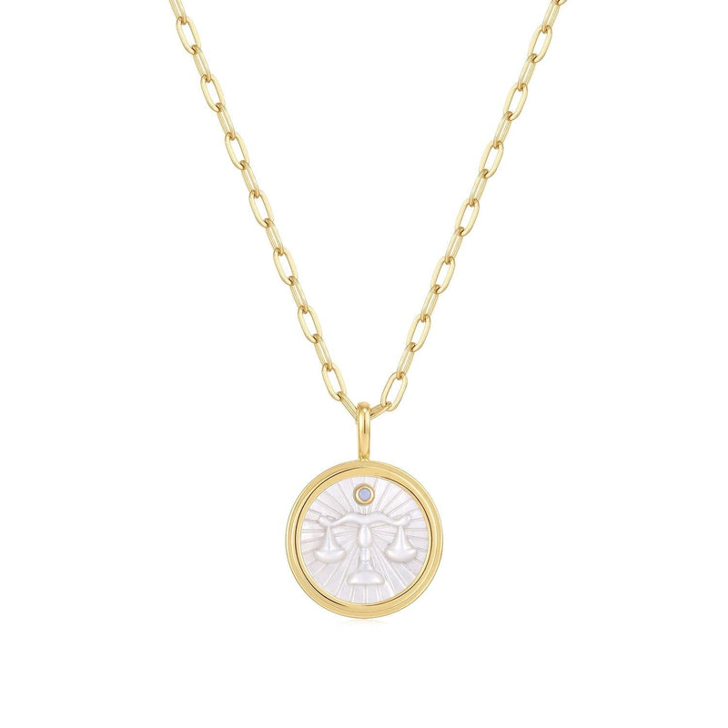 ZODIAC LIBRA MOTHER OF PEARL NECKLACE