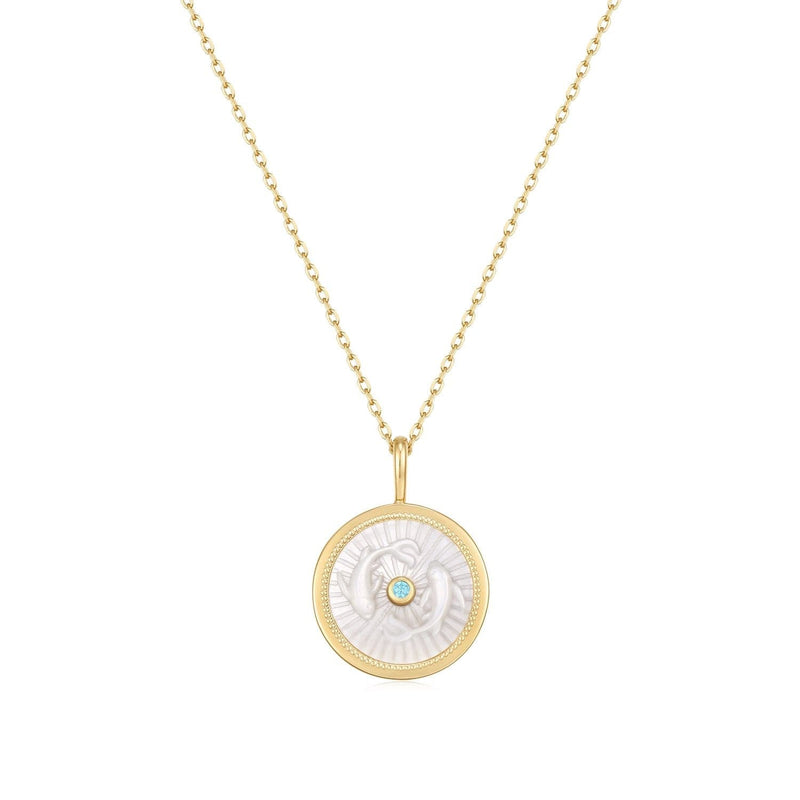 ZODIAC PISCES MOTHER OF PEARL NECKLACE