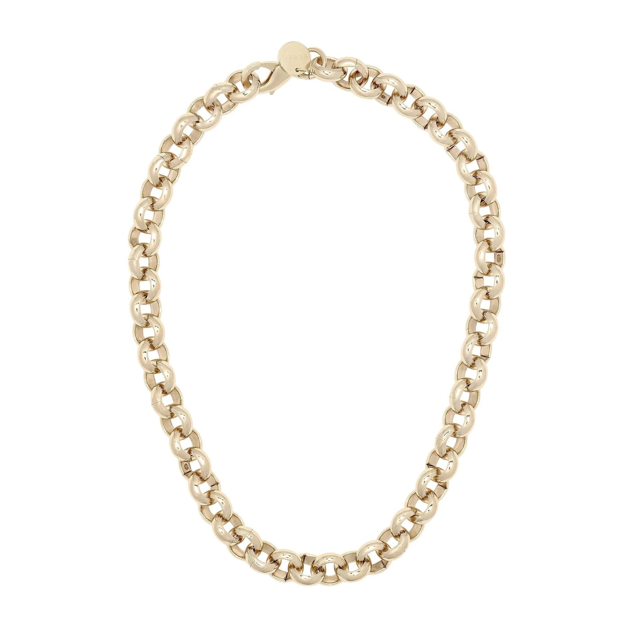 Men’s Royal Necklace featuring a chunky rolo chain with recycled brass and 12mm clasp