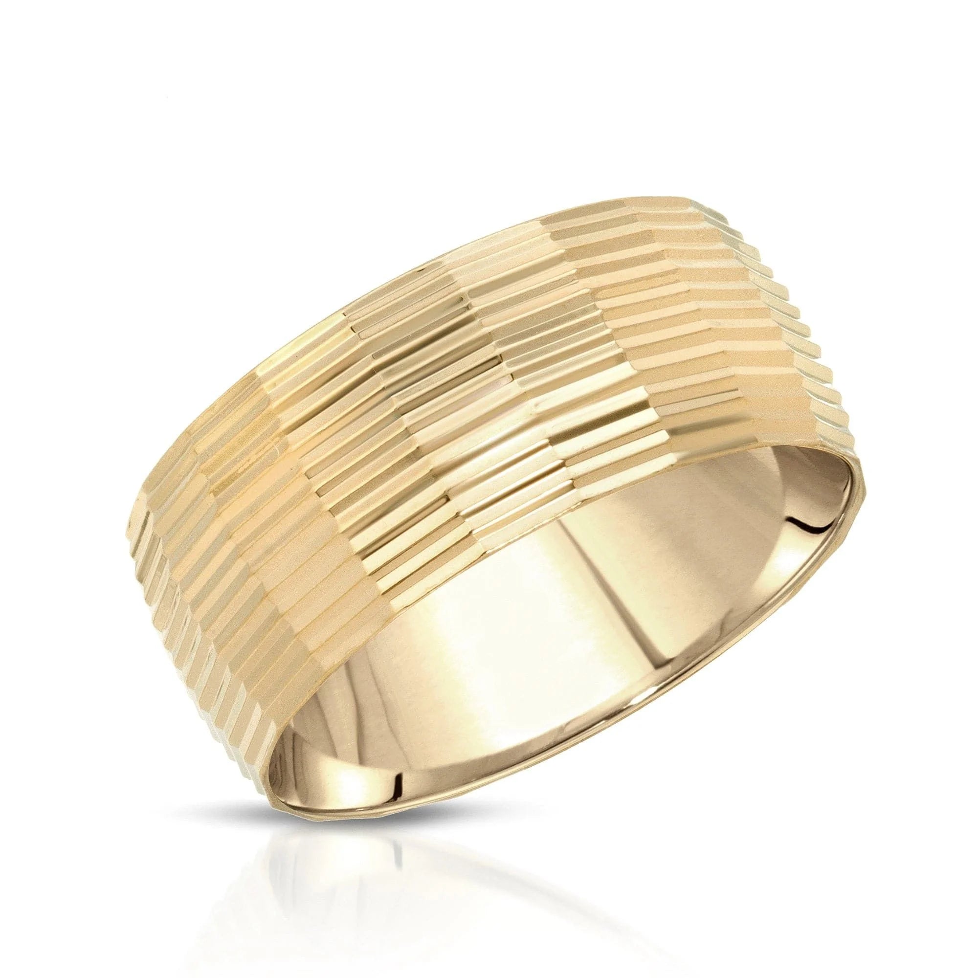 Gold textured Miranda Ring features a brass ring that combines fashion and everyday wear