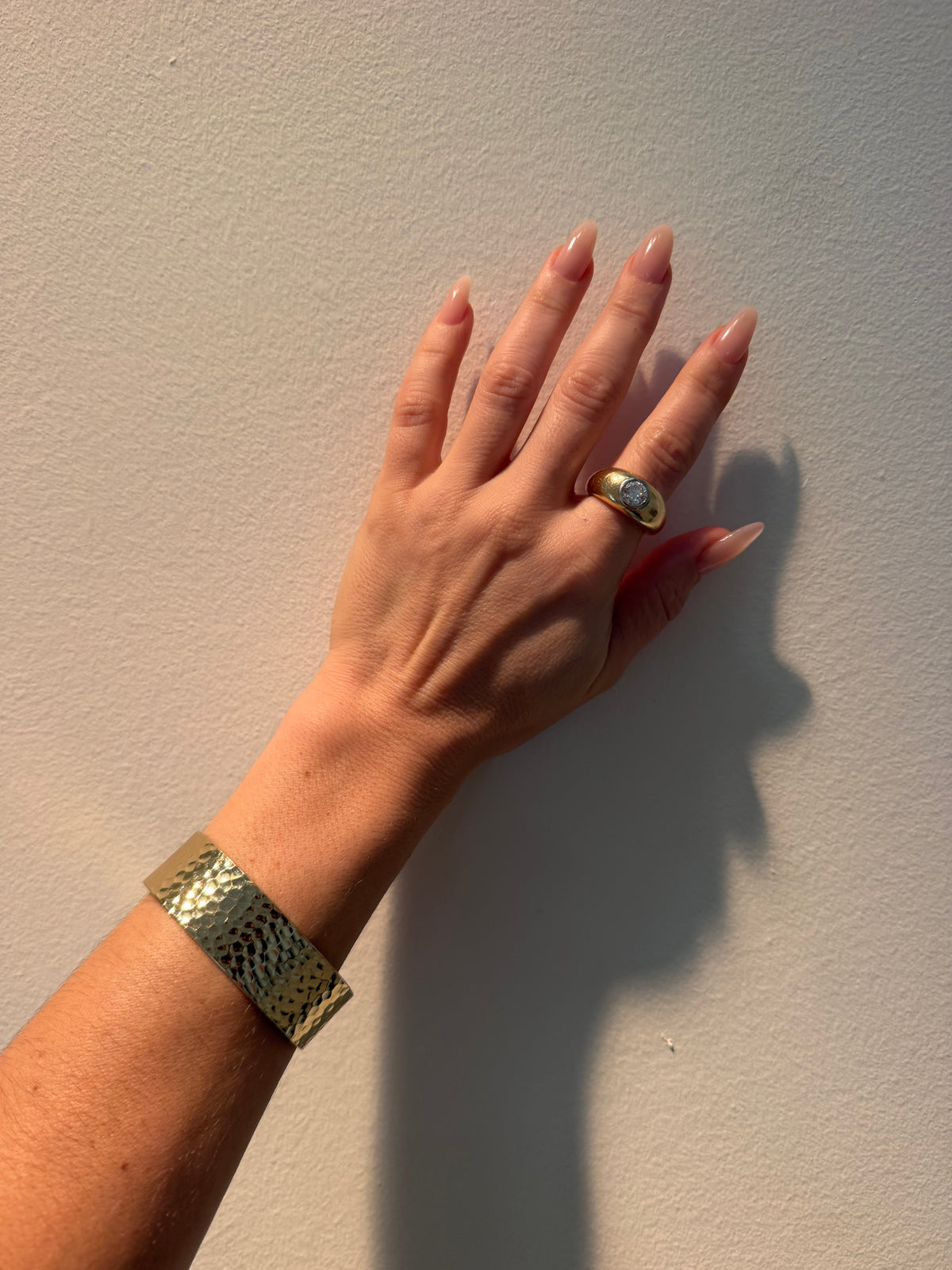 3/4 Inch Hammered Cuff