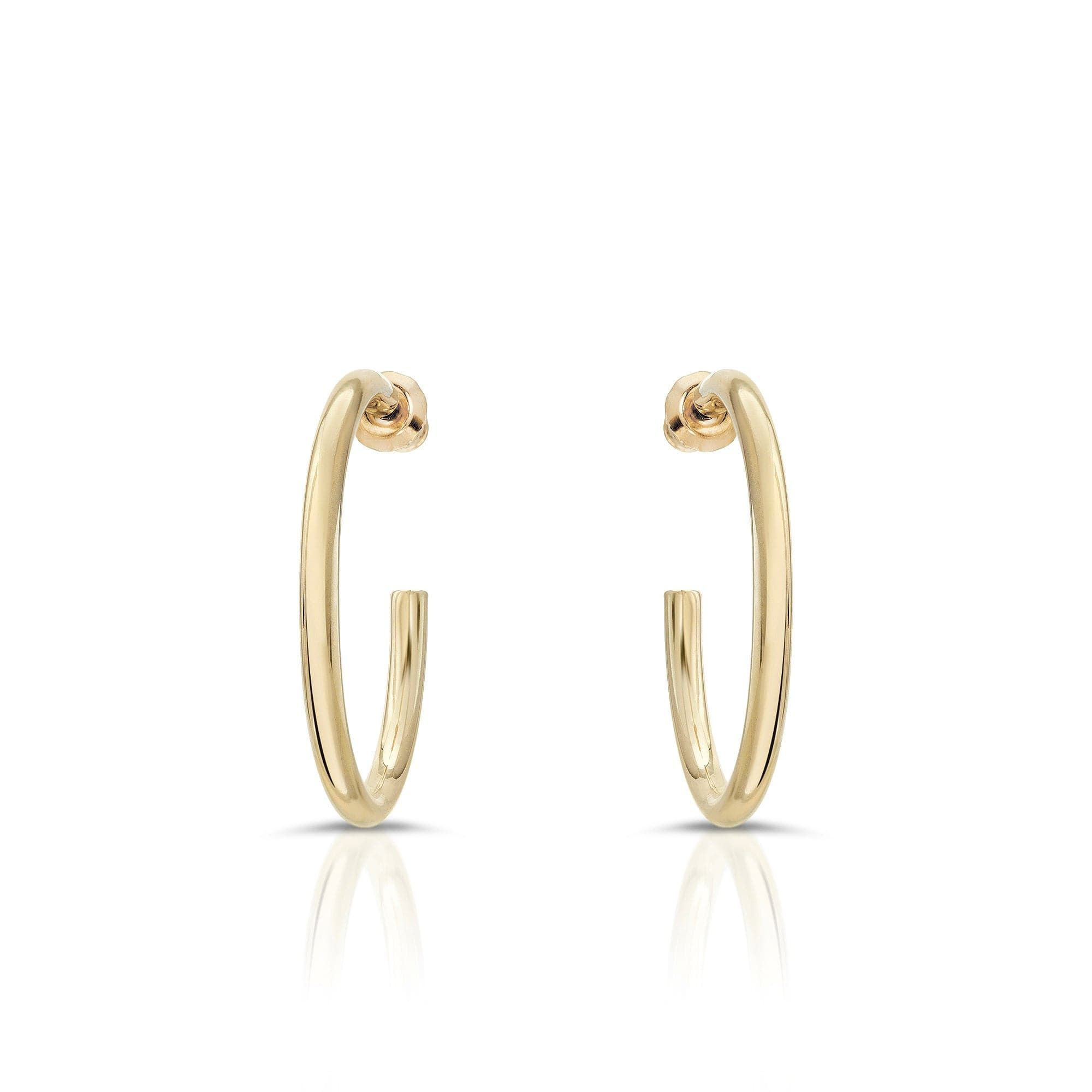 Shiny gold hoop earrings from the 1 Ultimate Hoops collection perfect for any style