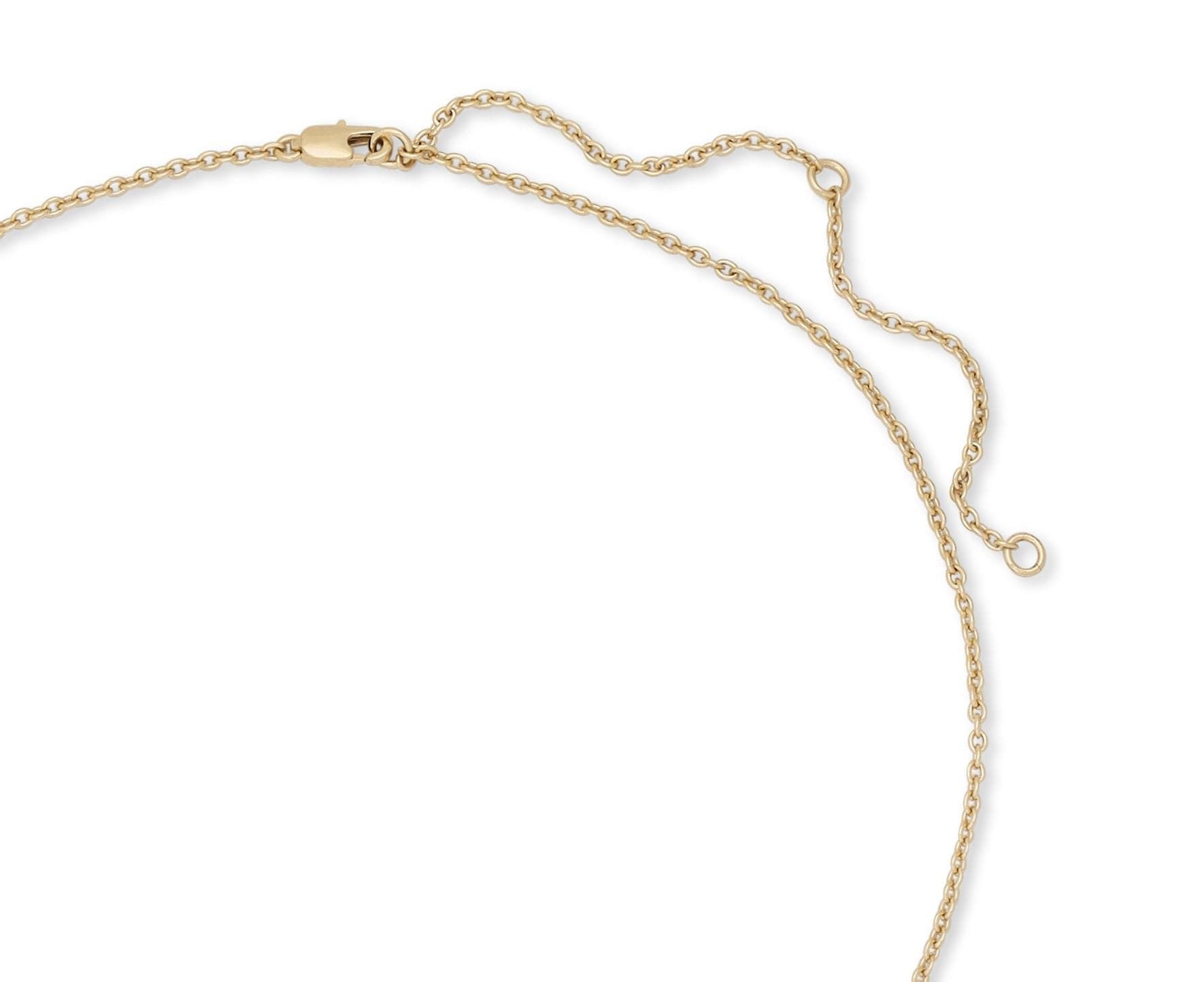 Gold-colored metal Necklace Chain with Lobster Clasp and Extender for Diamond Dagger Necklace