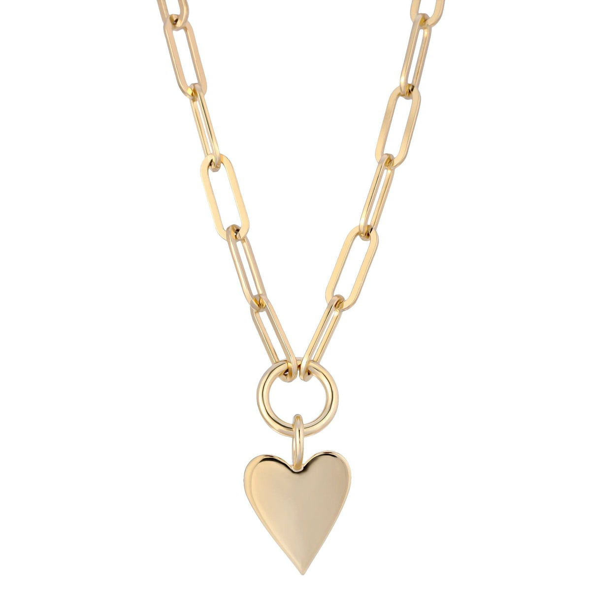 Heart Pendant Necklace NPLELCMEDHEL16G