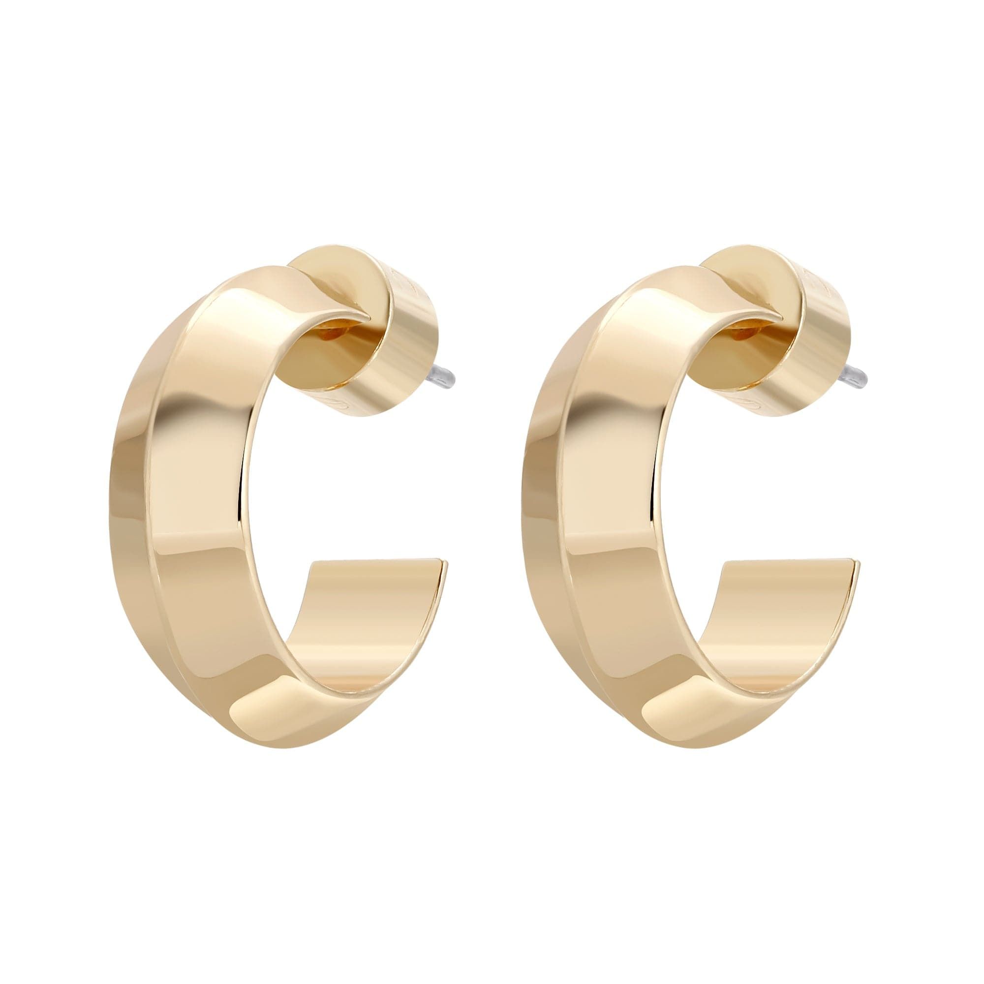 Gold hoop earrings from Mini Peak Hoops, perfect for everyday style
